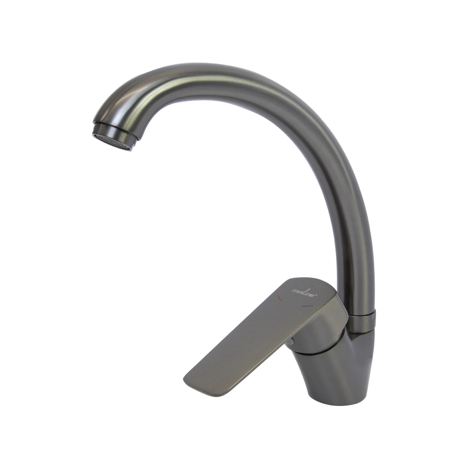 Изображение товара Смеситель для кухни MIXLINE ML15-032GR с длинным изливом и поворотным типом
