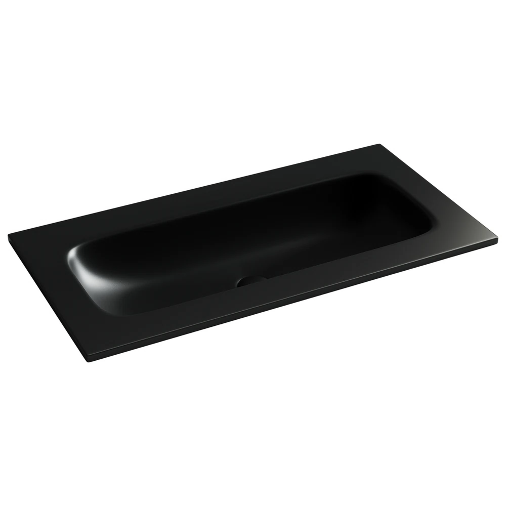 Изображение товара Раковина накладная мебельная CERAMICANOVA Grace прямоугольная 910x457x137 без отверстия под смеситель 910*457*137 цвет черный матовый CN7019MBwx