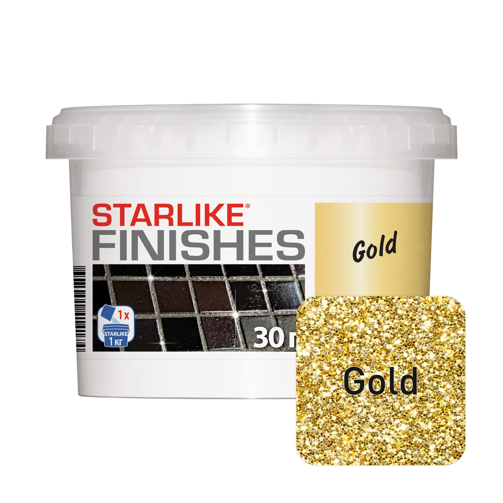 Изображение товара Добавка для затирок LITOKOL STARLIKE FINISHES GOLD золотая, 0,03 кг