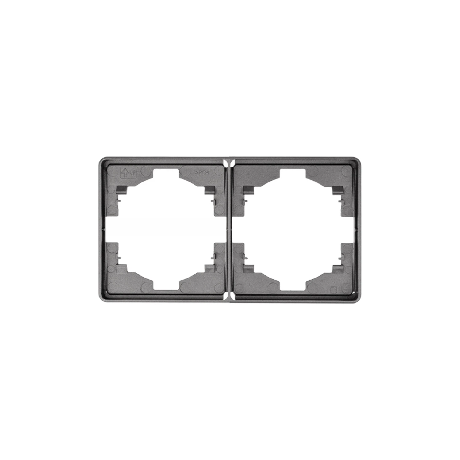Изображение товара Рамка для розеток и выключателей KRANZ ROUND 2-постовая серая