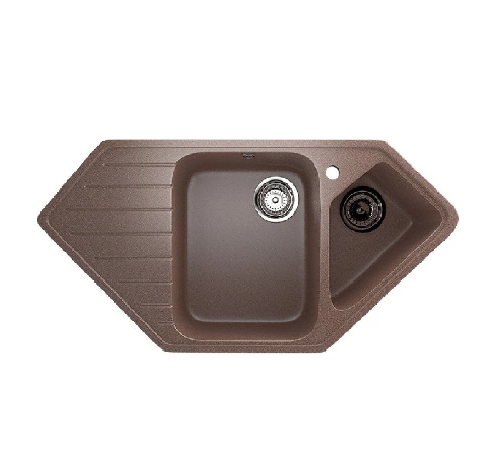 Изображение товара Кухонная мойка угловая Ulgran U-409-307, терракот