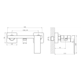 Гигиенический душ со смесителем Haiba HB5517, хром