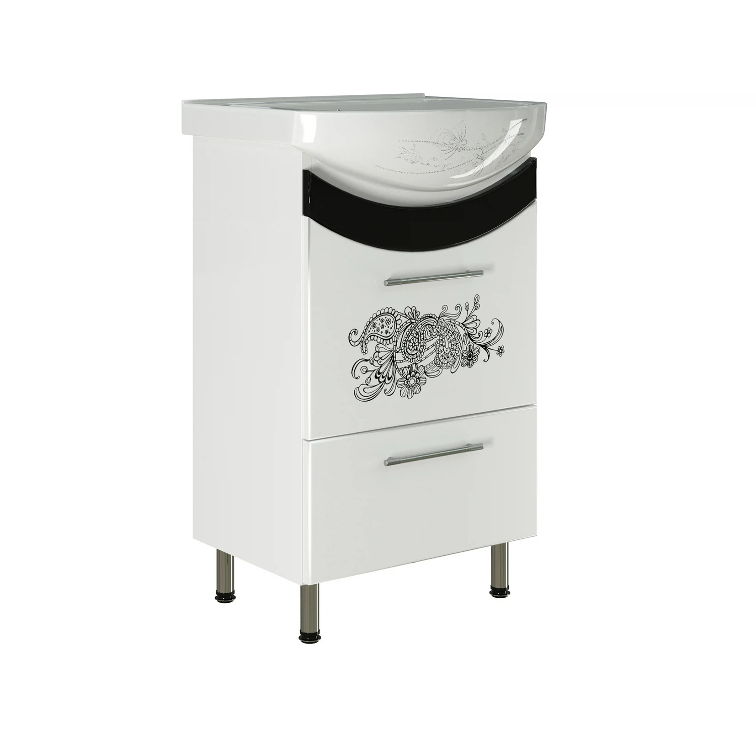 Изображение товара Тумба д/ванной "РАДУГА-50" ЦВЕТЫ под ум.Арго-50 (ОК)