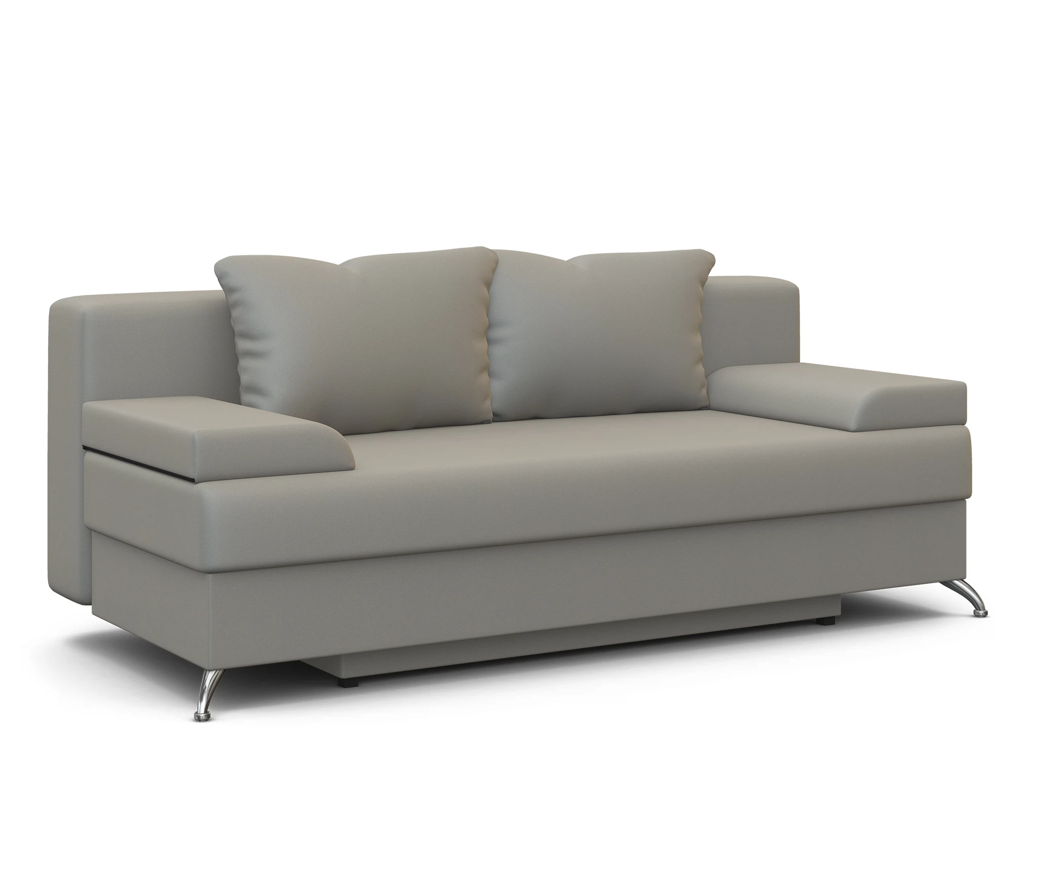 Изображение товара Диван-кровать Лайт экокожа бежевый с механизмом еврокнижка и ящиком