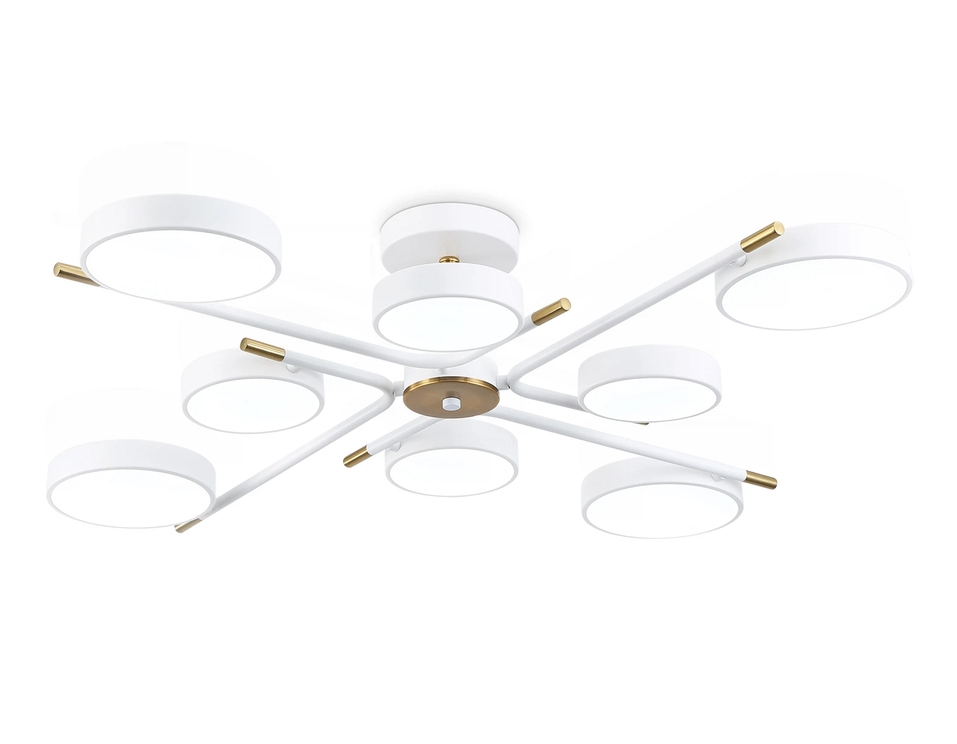 Изображение товара Люстра подвесная светодиодная FL516338 AMBRELLA LIGHT белый/медь 120W 3000-6000K D850*170 (без ПДУ)