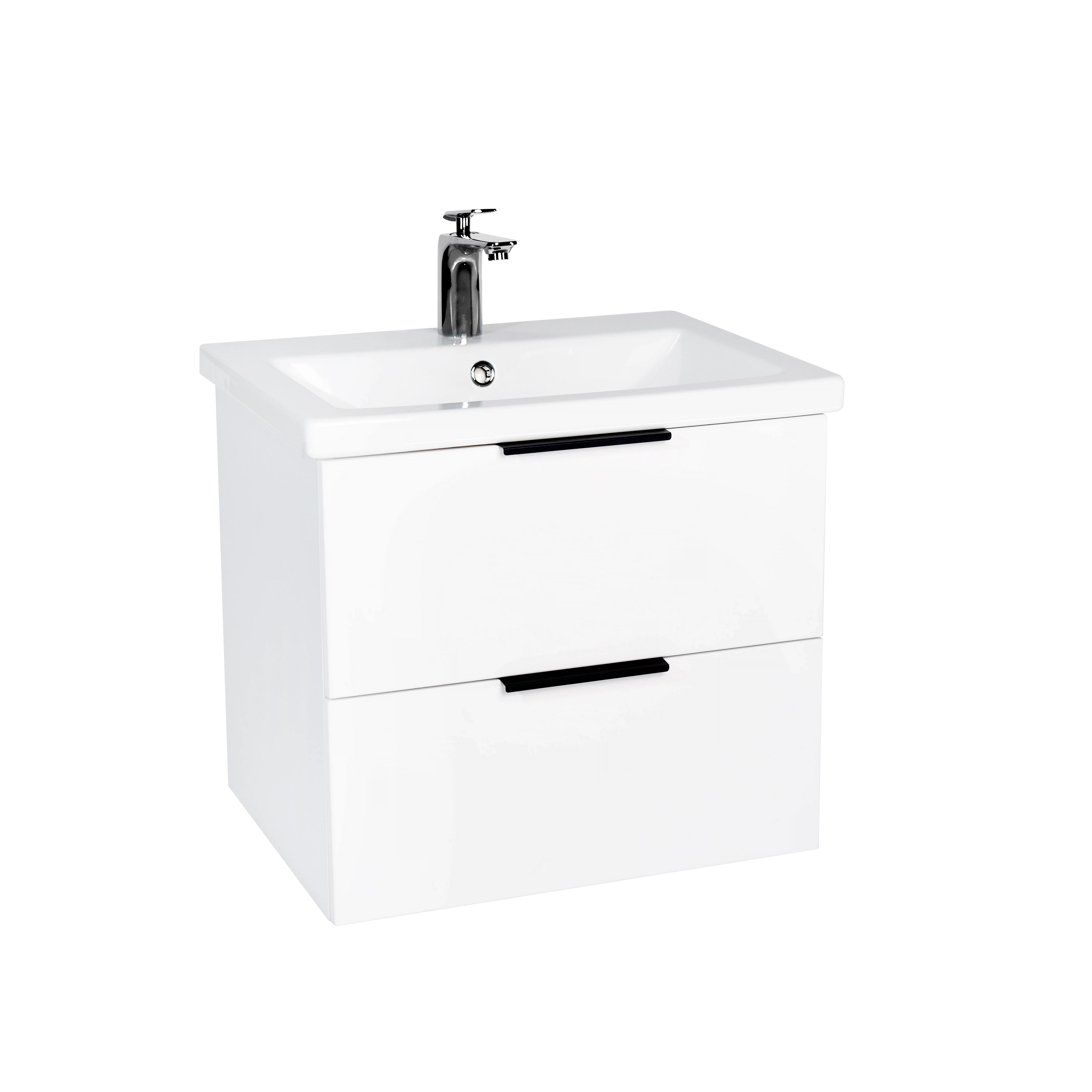 Изображение товара Тумба БЕРЛИН 60, подвесная, 2 ящ., белая (под раковину СОМО 60, MODUO 60), VIANT