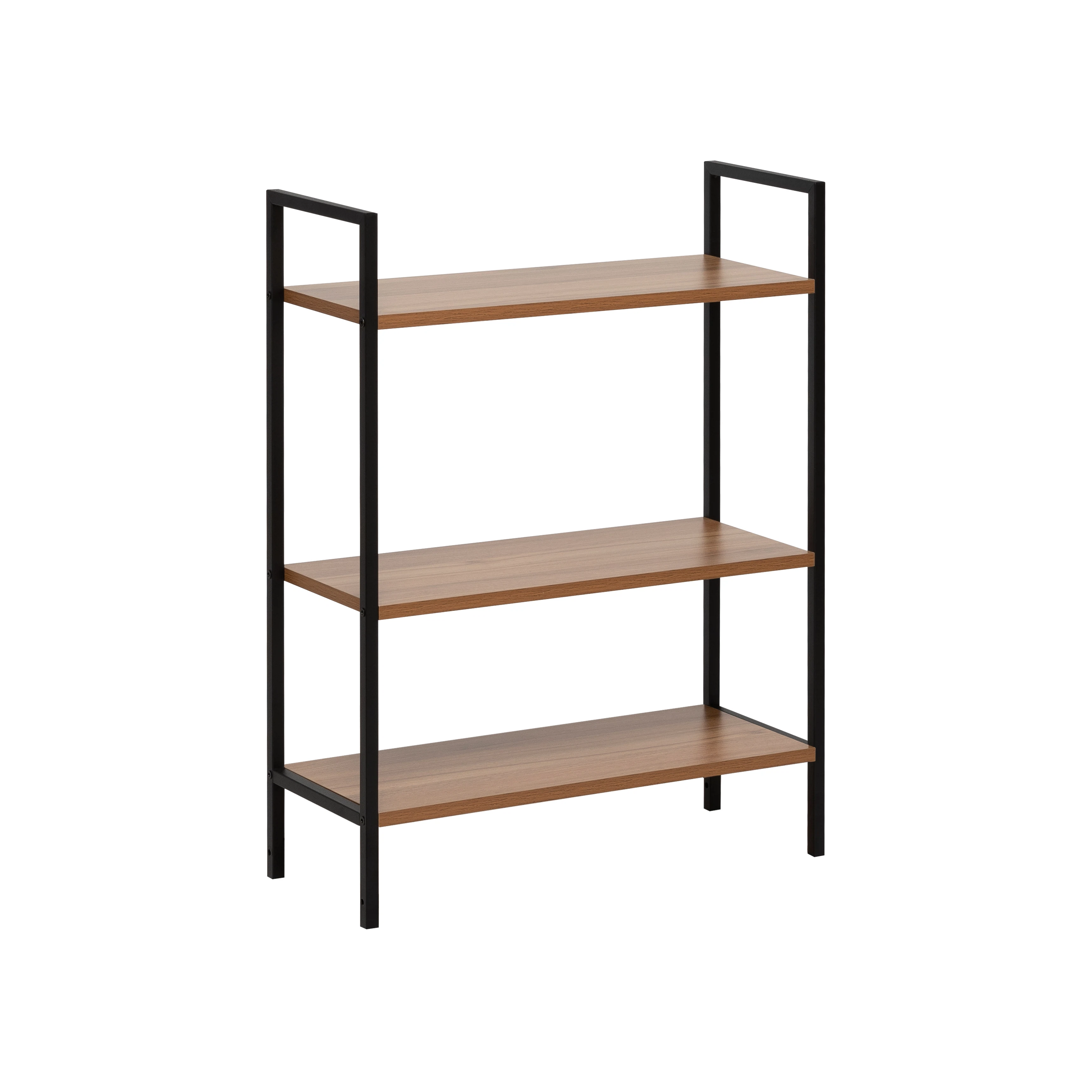 Изображение товара Стеллаж Стилвуд 23 широкий 3 полки Черный Орех лион светлый для дома и офиса