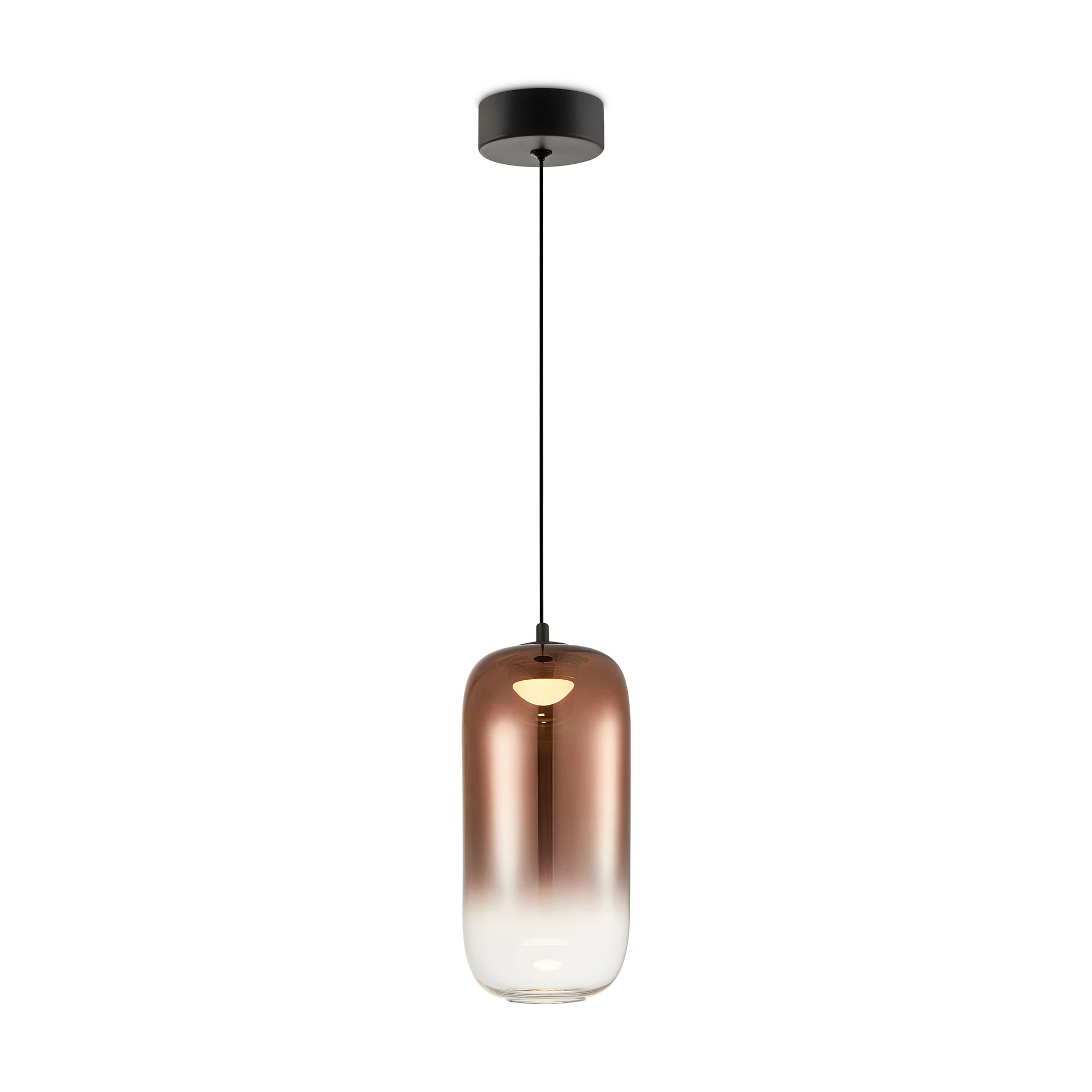 Изображение товара Подвесной светильник Freya Idol FR6134PL-L4C из стекла и металла, регулировка высоты, LED, черный