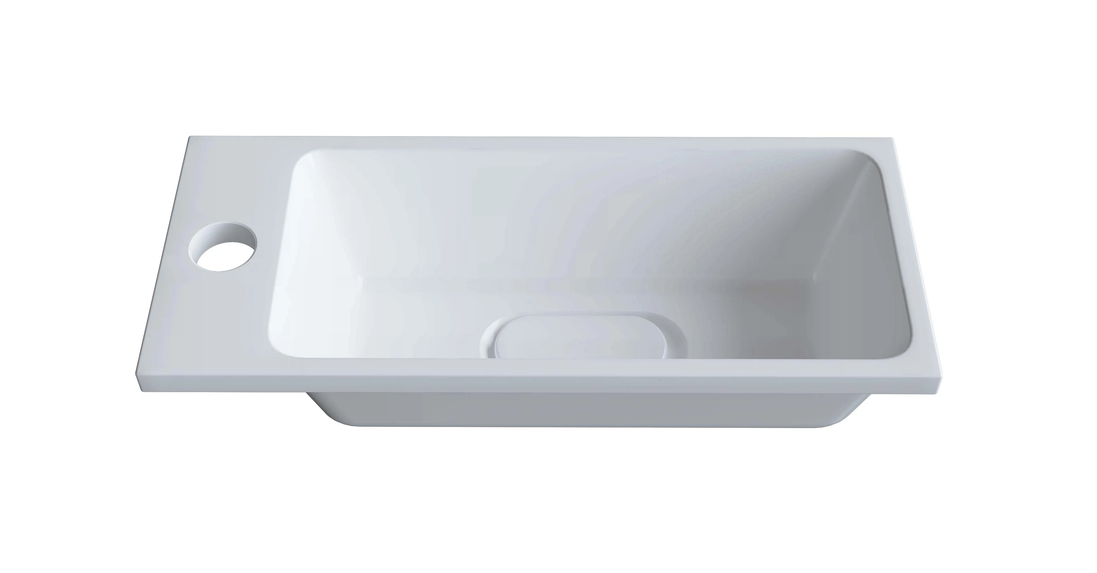 Изображение товара Раковина Modul 50 из искусственного мрамора для ванной белая