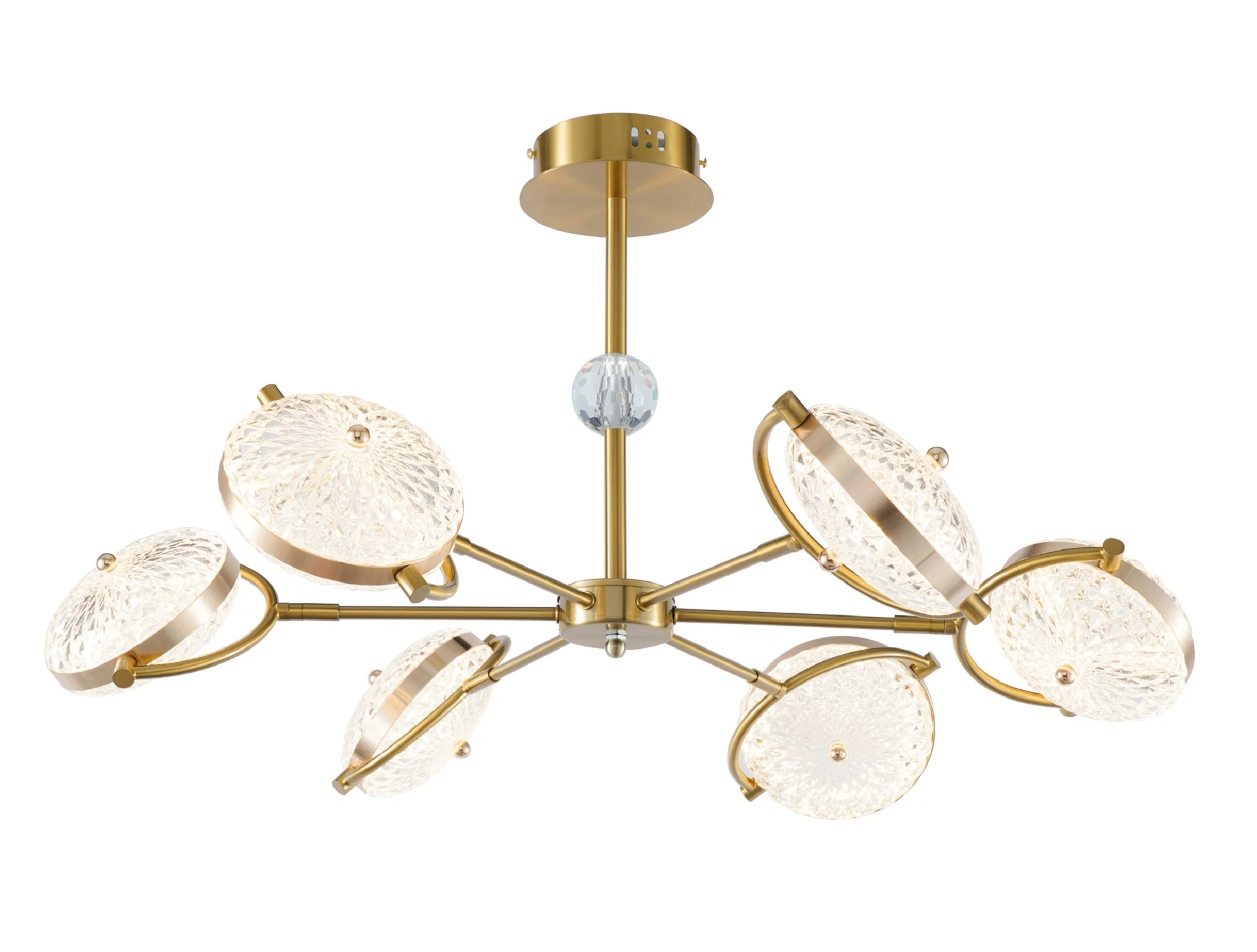 Изображение товара Люстра Freya Stellar на штанге с LED-лампами и пультом дистанционного управления