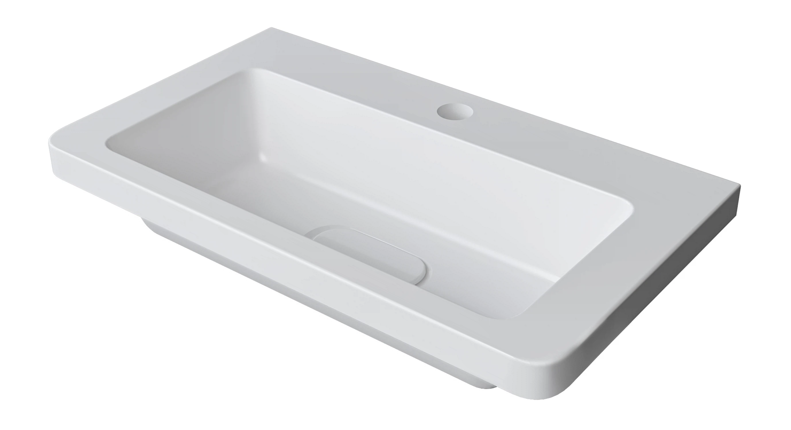 Изображение товара Раковина Modul Slim 70 Stella Polar из искусственного мрамора, белая, 700x360 мм