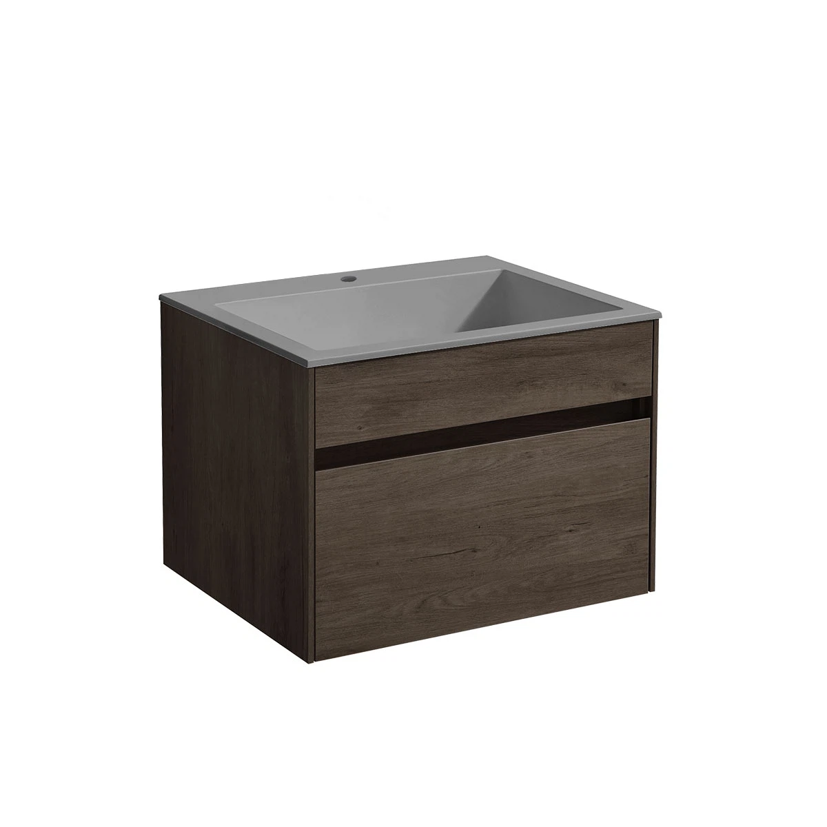 Изображение товара Тумба под раковину Chiara 600 подвесная с выкатным ящиком soft-close R.Oak