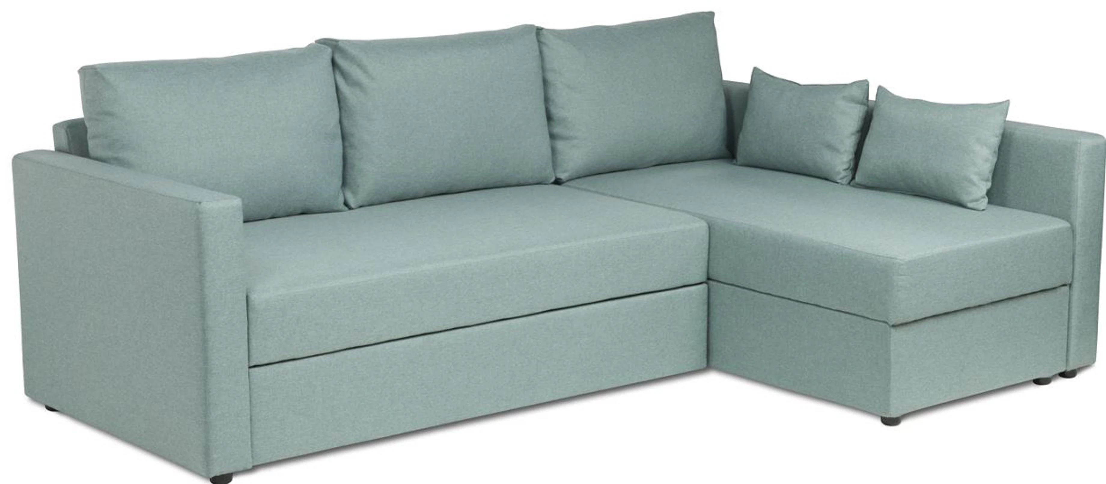 Изображение товара Диван трехместный Вало ДП Twist 15 с угловой секцией mint-grey
