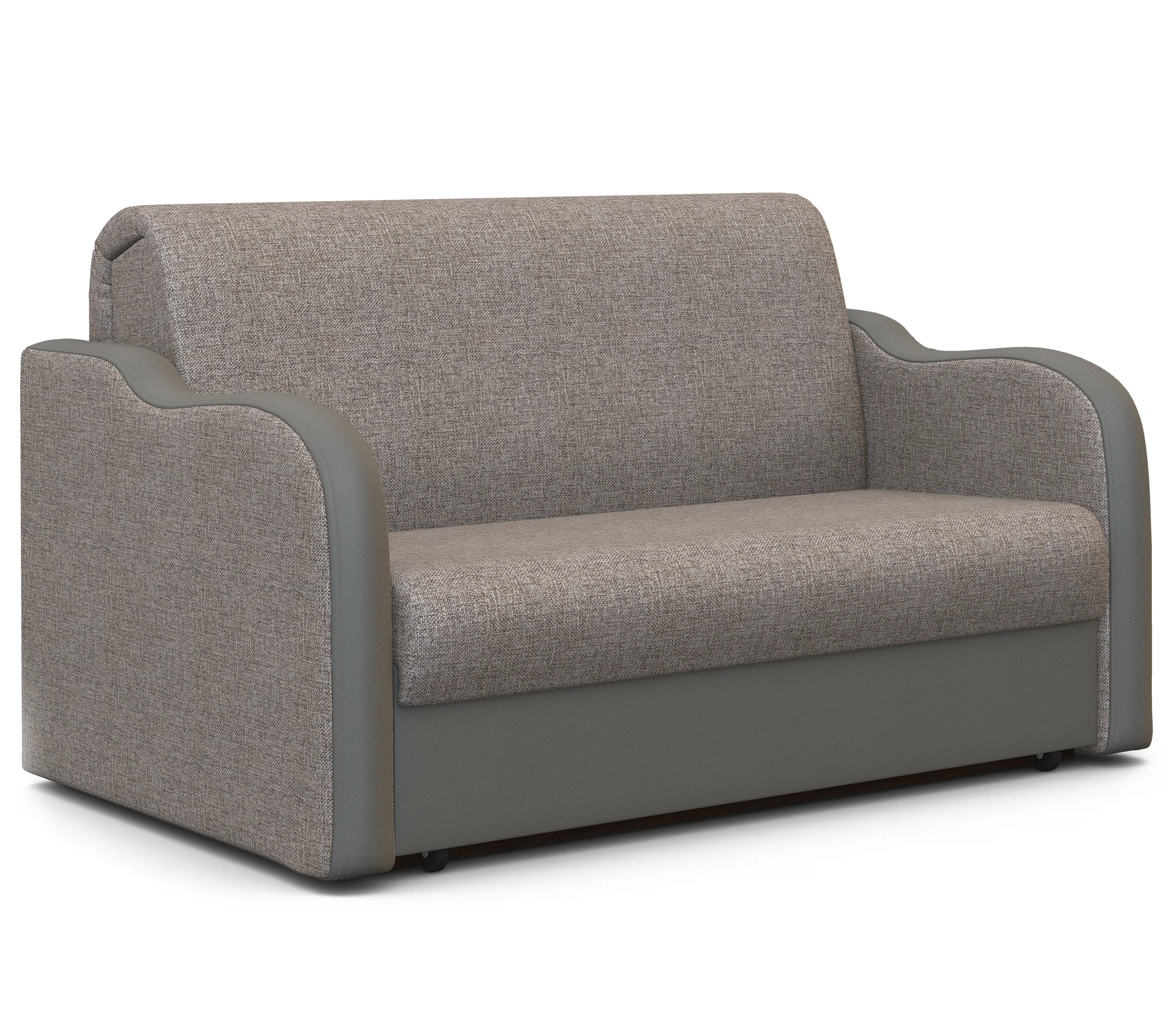 Изображение товара Диван-кровать Коломбо из эко-кожи и рогожки светло-коричневой