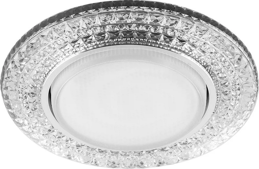Изображение товара Светильник встраиваемый с белой LED подсветкой Feron CD4020 потолочный GX53 без лампы прозрачный Изображение товара Светильник встраиваемый с белой LED подсветкой Feron CD4020 потолочный GX53 без лампы прозрачный