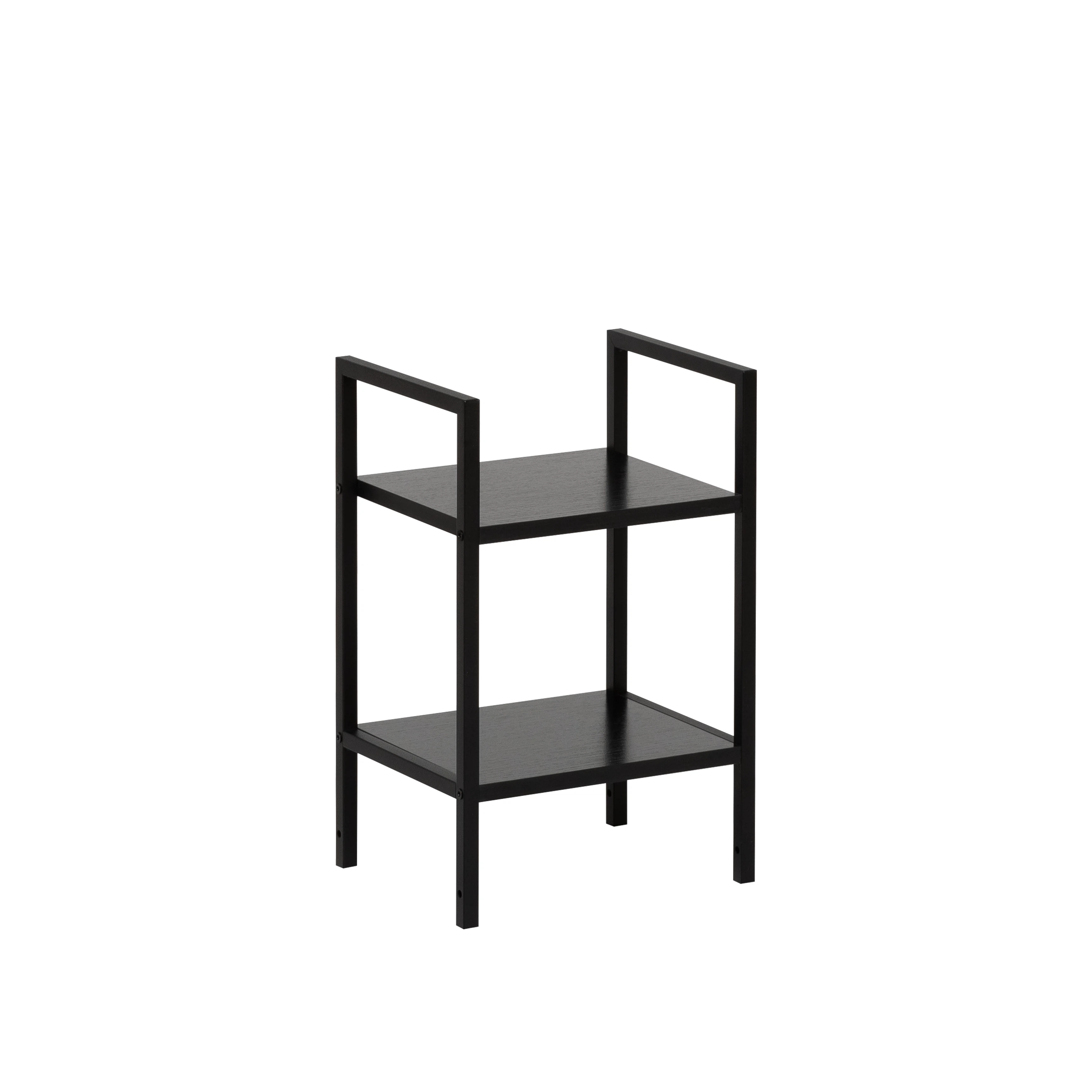 Изображение товара Стеллаж Стилвуд 12 узкий черный 2 полки компактный для дома и офиса