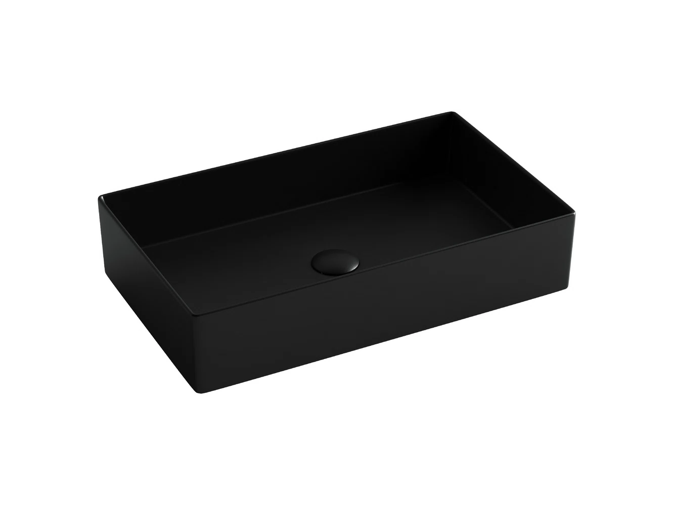 Изображение товара Накладная прямоугольная раковина Ceramica Nova 601x361 мм черный матовый
