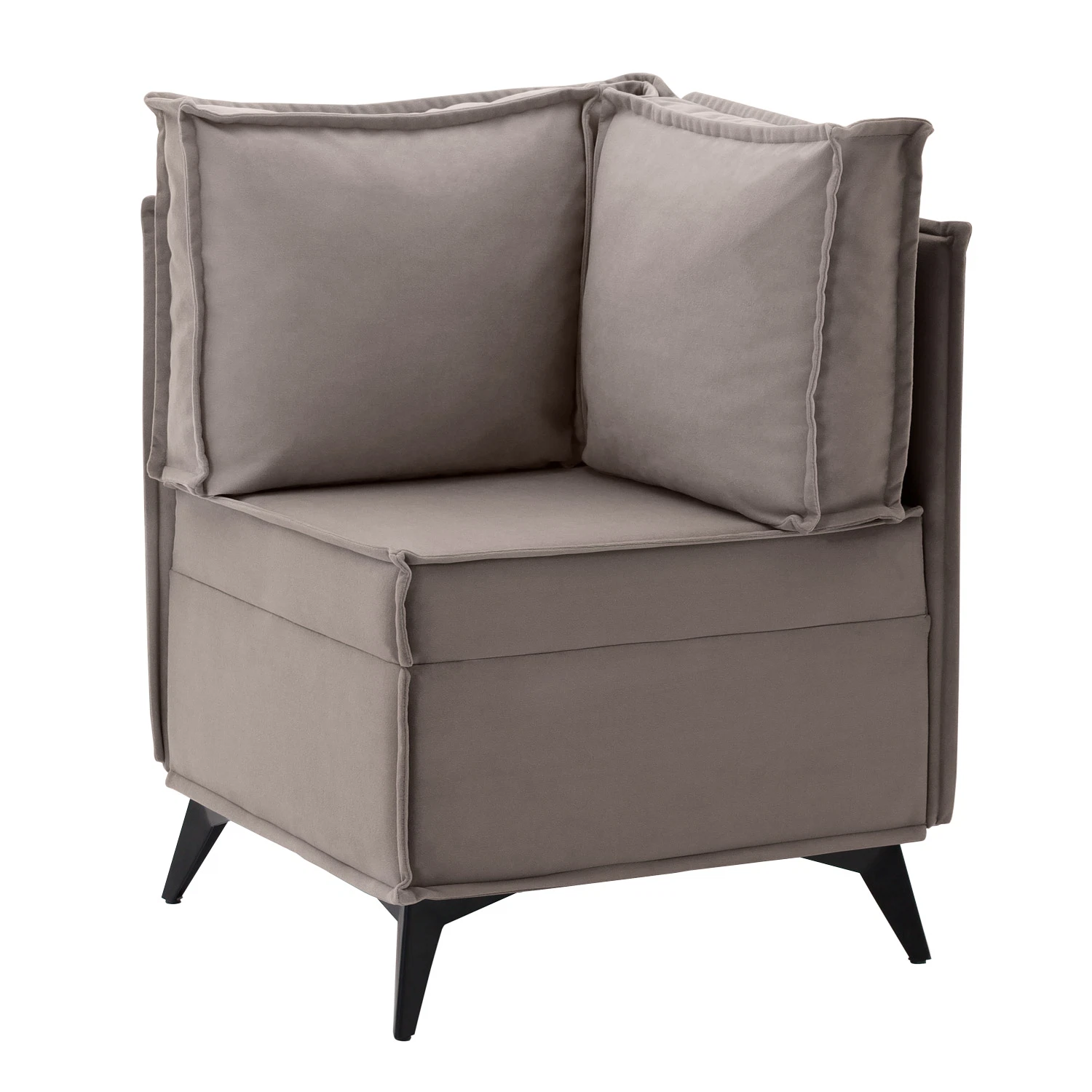 Изображение товара Угловой кухонный диван NORTA Loft XS из велюра, светло-коричневый