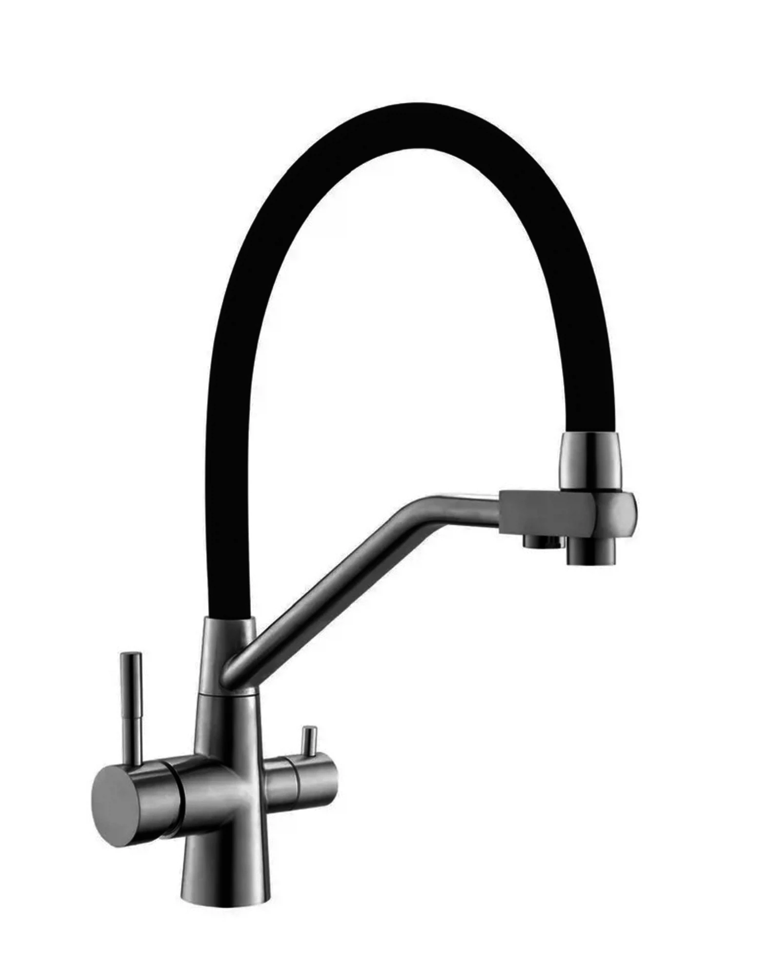 Изображение товара Смеситель для кухни Alcora Ravana с гибким изливом и фильтром сатин