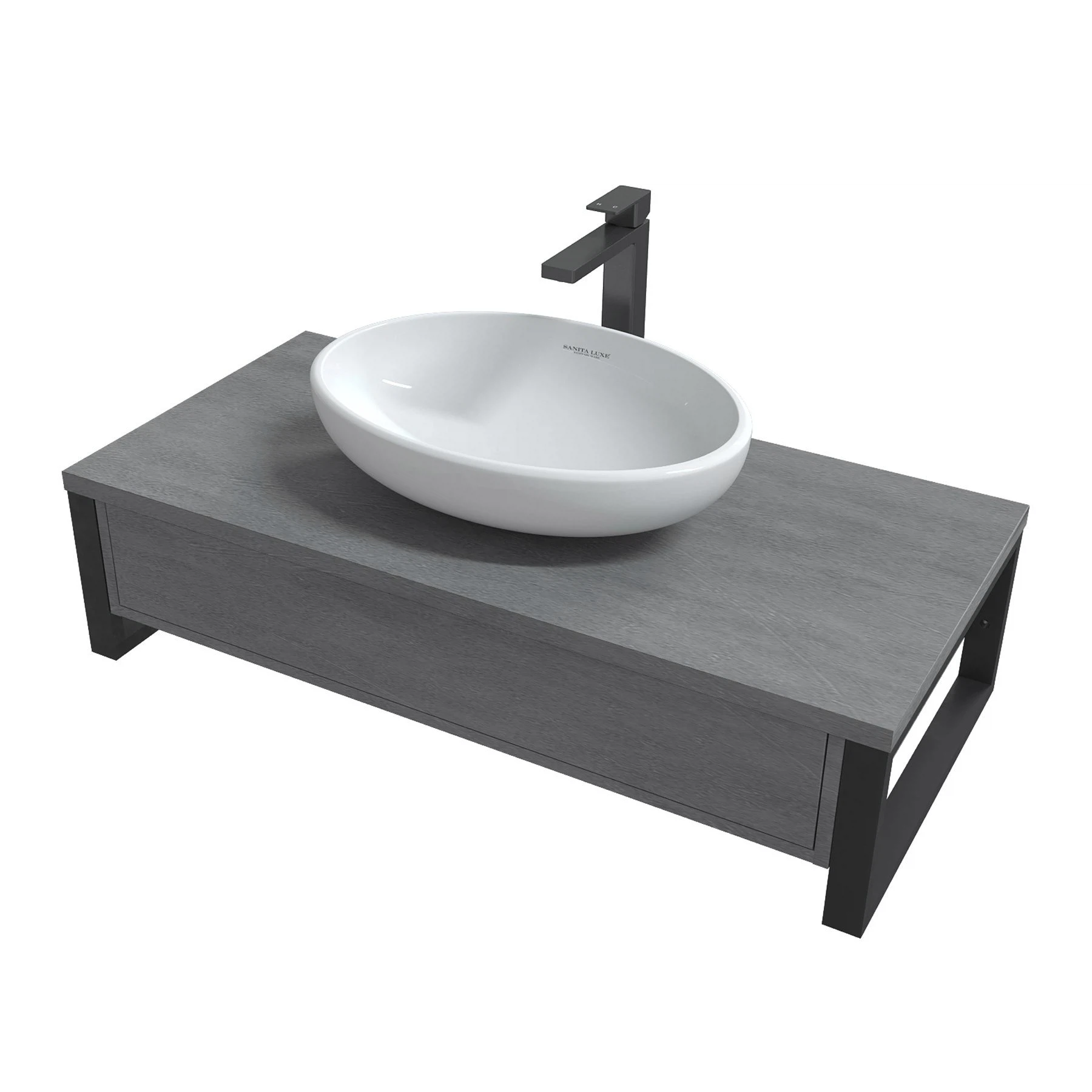 Изображение товара Тумба в ванную 1Marka GRUNGE LOFT 100П 1в.я Подвесная цвет Бетон лофт Ц0000031982