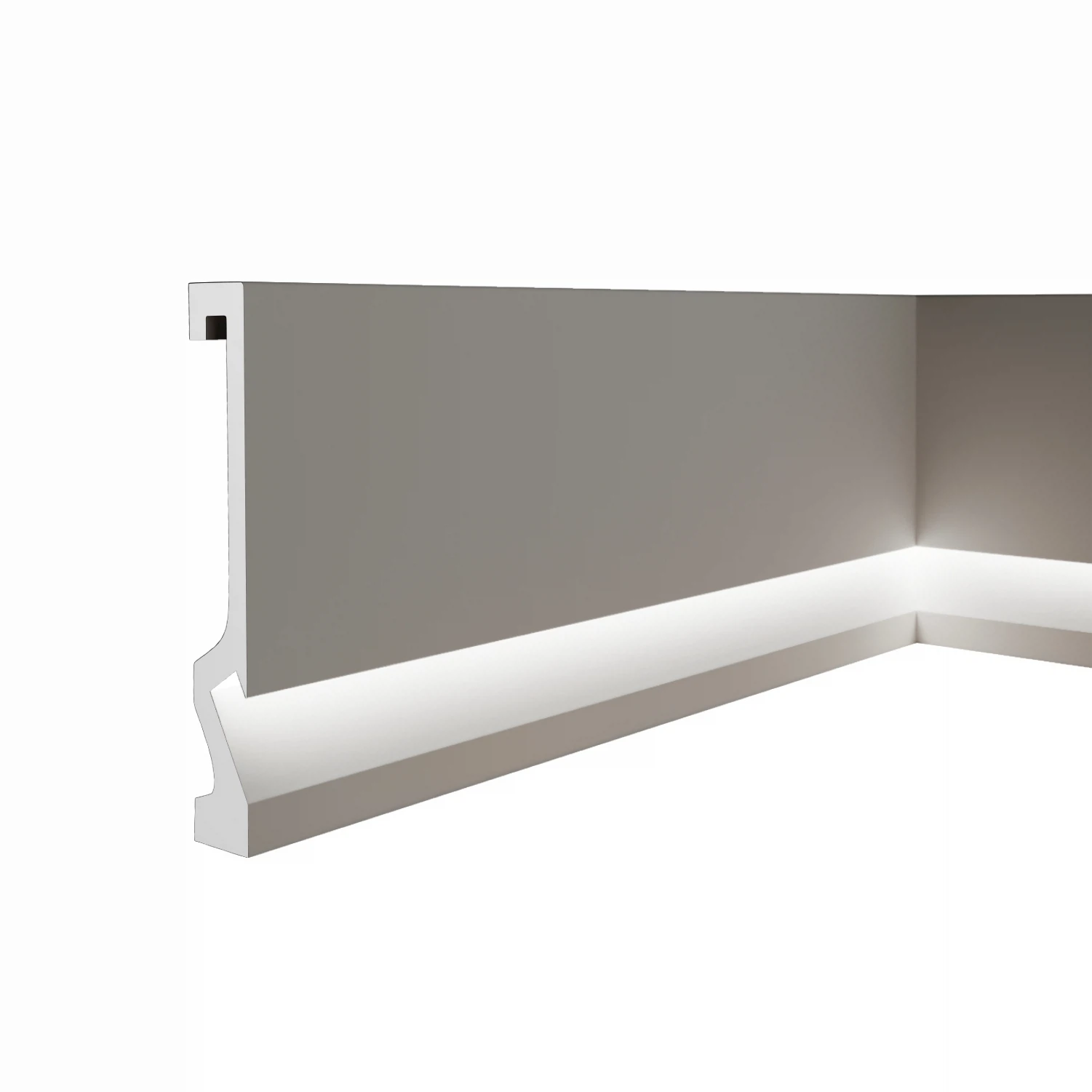 Изображение товара Плинтус напольный ударопрочный дюрополимер 2000х16х100мм c LED подсветкой