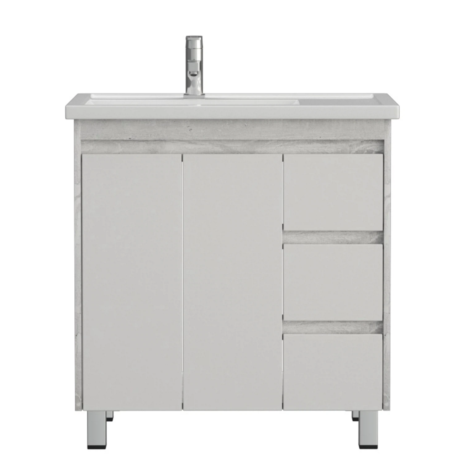 Изображение товара Тумба для ванной Corozo Остин 80 Z3 с ящиками и створками, белая