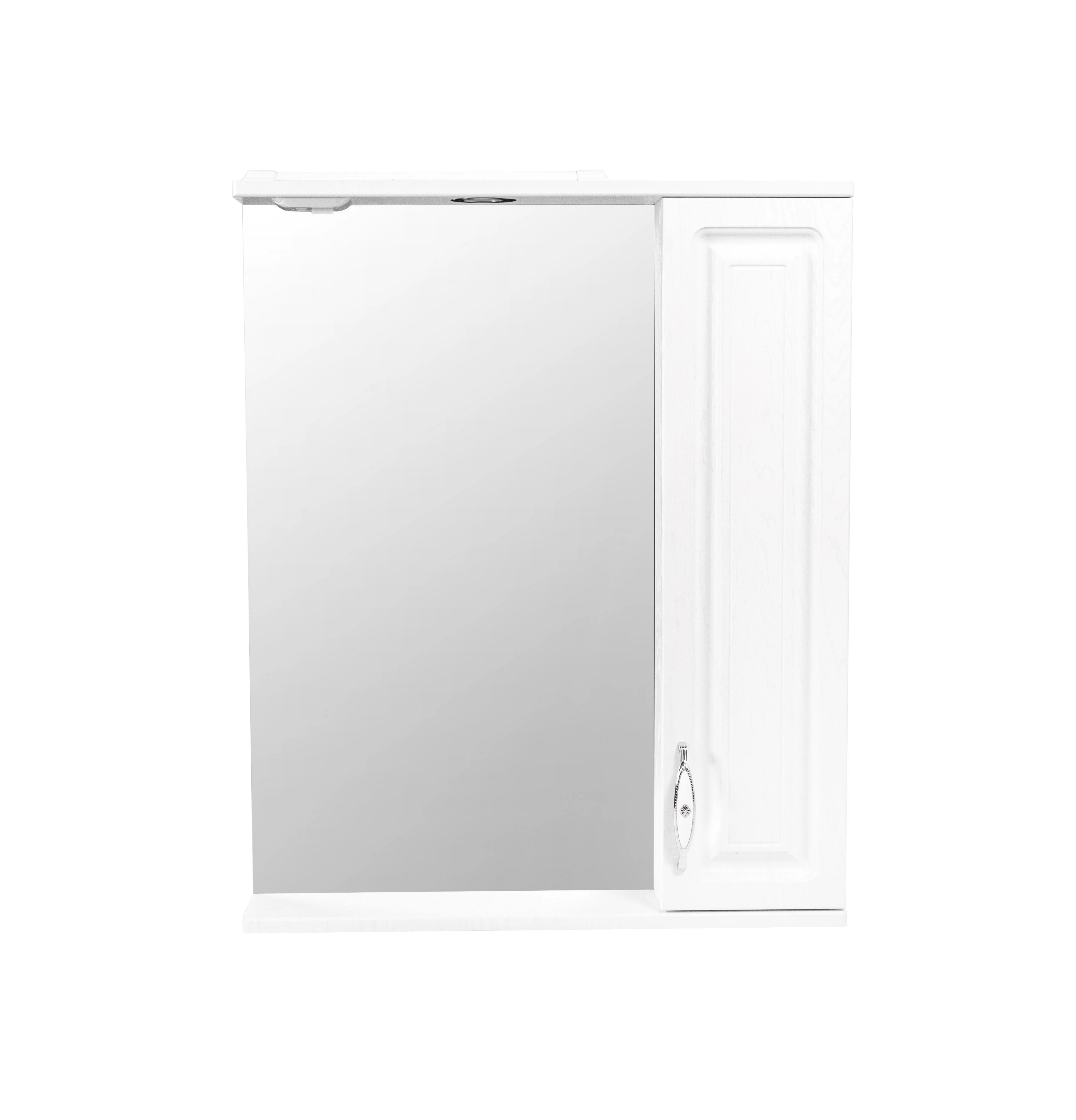 Изображение товара Зеркало-шкаф Кармела 65/С Stella Polar белое серебро для ванной с подсветкой
