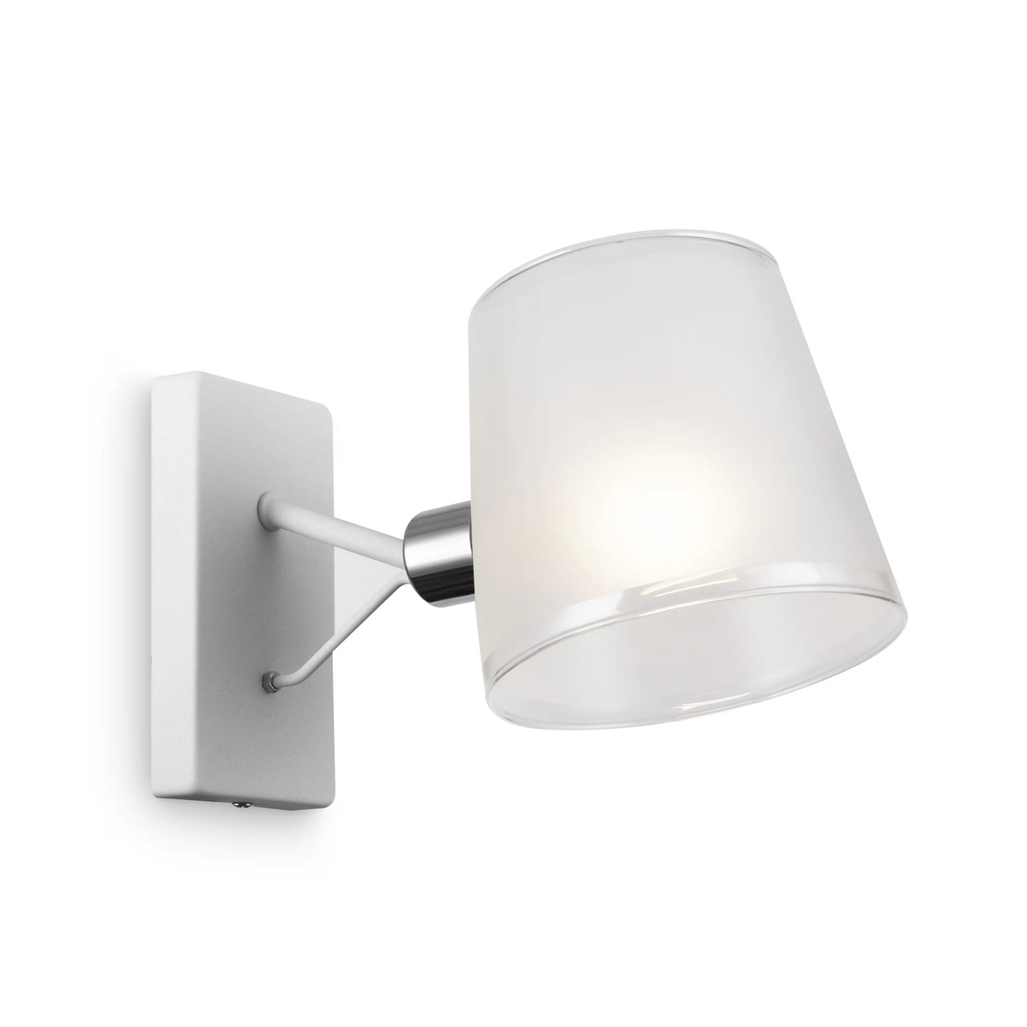 Изображение товара Настенный светильник бра Freya FR5108WL-01CH современный белый металл стекло