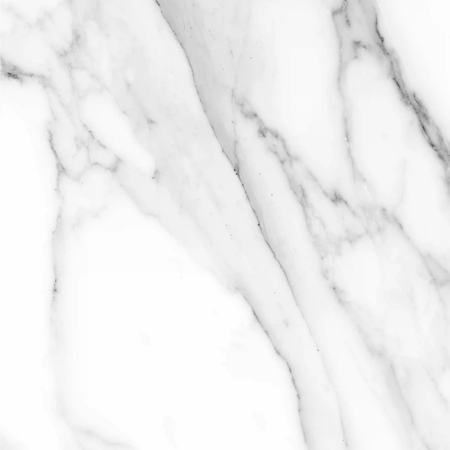 Изображение товара Керамогранит белый с текстурой мрамора 60x60 см, класс PEI 4, Матовый