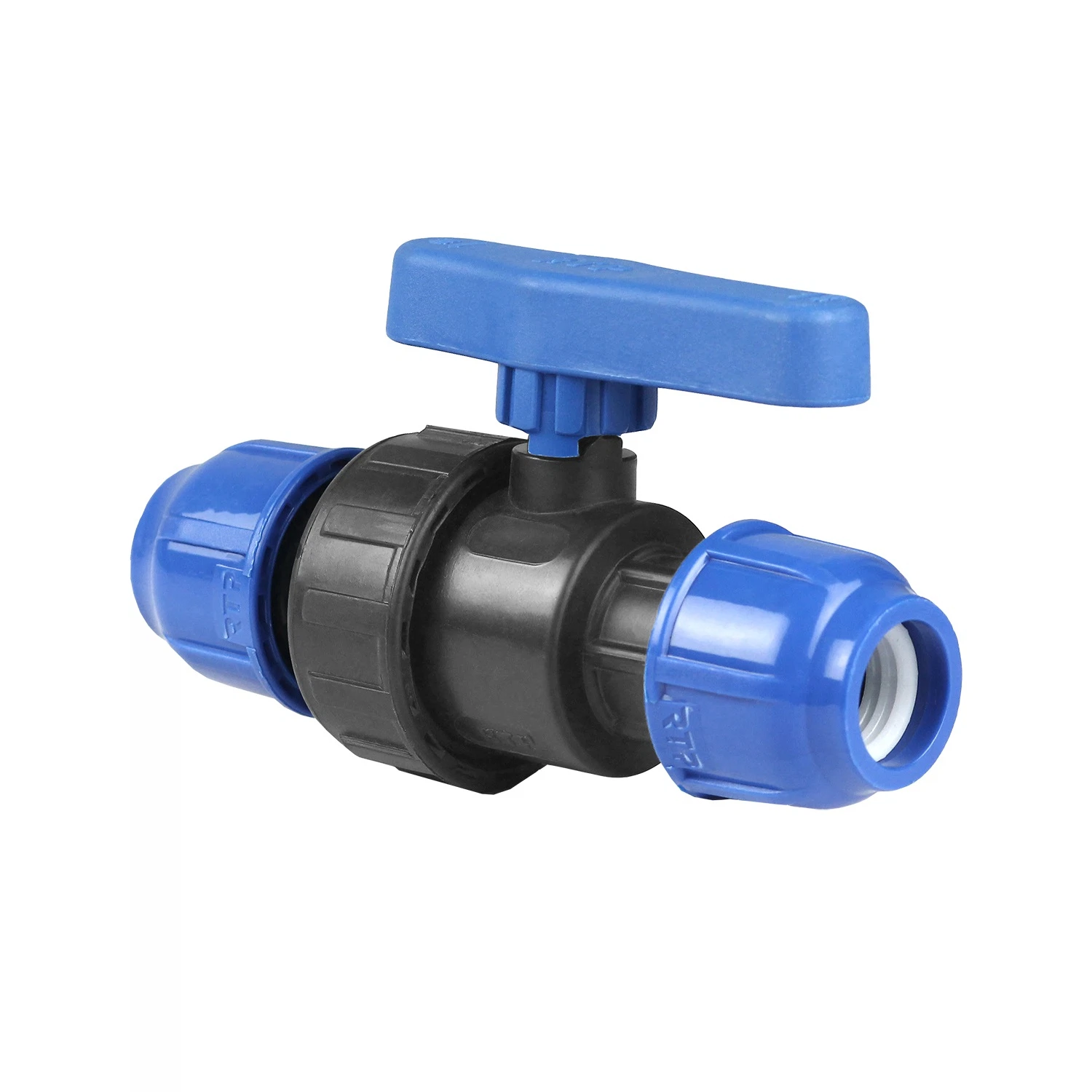 Изображение товара Кран шаровый компрессионный RTP D32 для воды из полиэтилена низкого давления