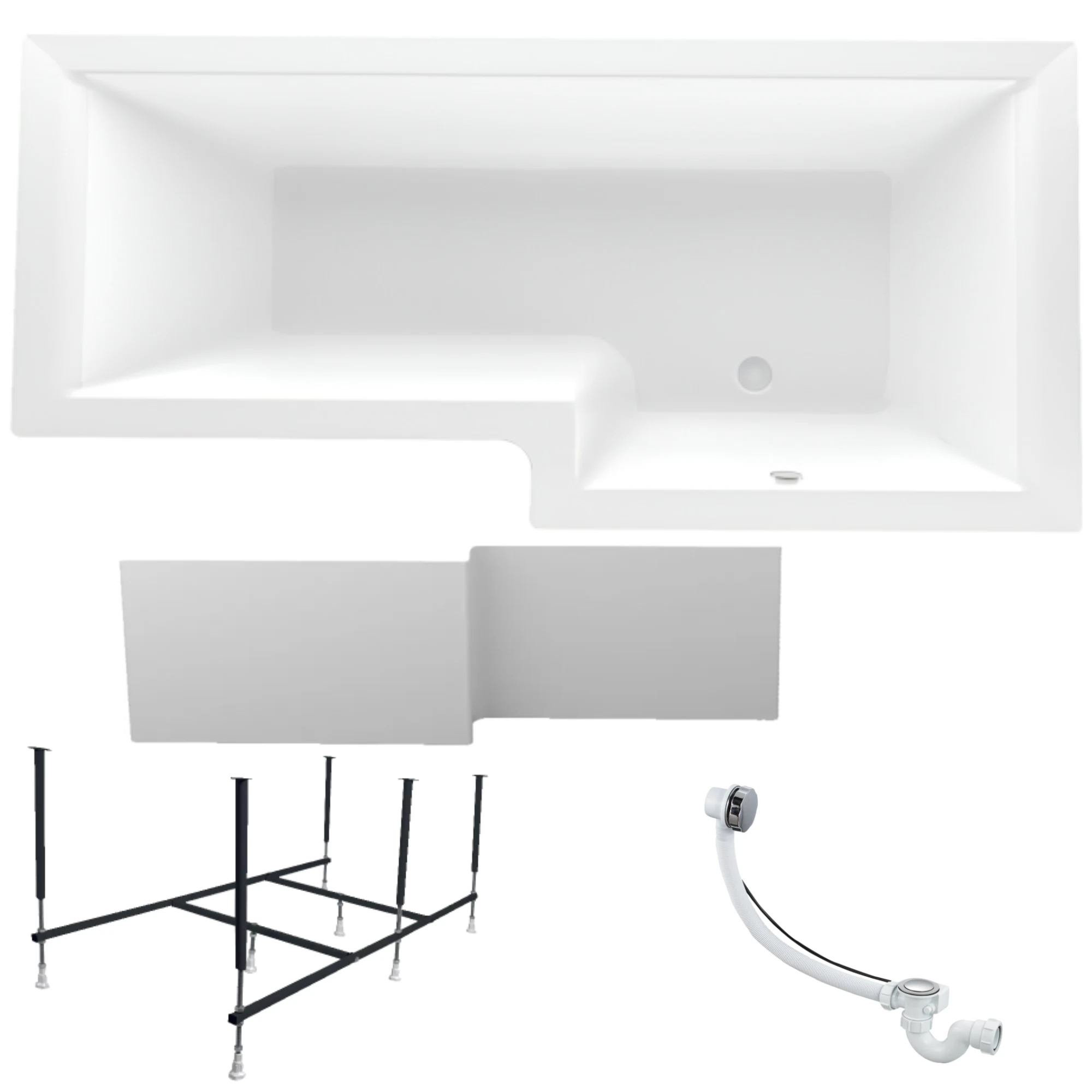 Изображение товара Ванна акриловая LINEA 165х85 см правая асимметричная белая с гарантией 17 лет