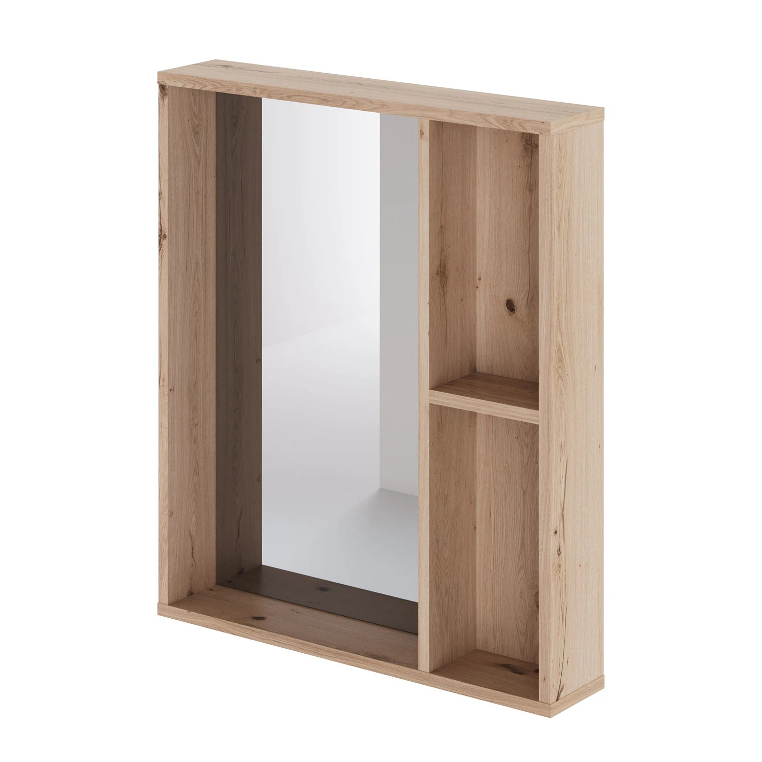Изображение товара Зеркало с полкой для ванной комнаты Ika Lite 60 600x120x700 дуб эвок прибрежный