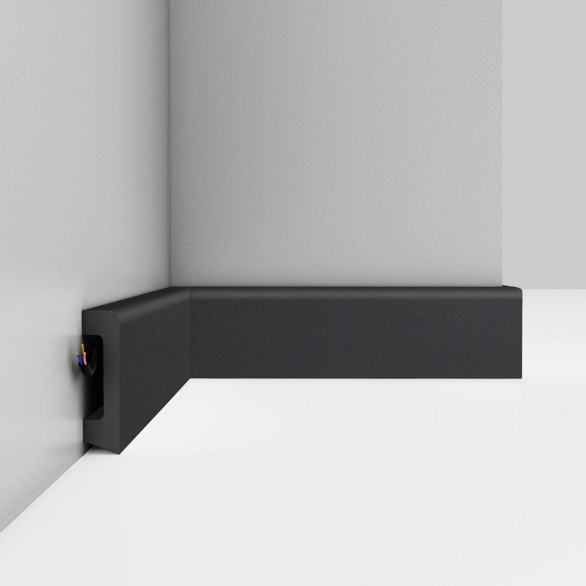 Изображение товара Плинтус напольный из дюрополимера D234-112 58х16х2400 мм с кабель-каналом