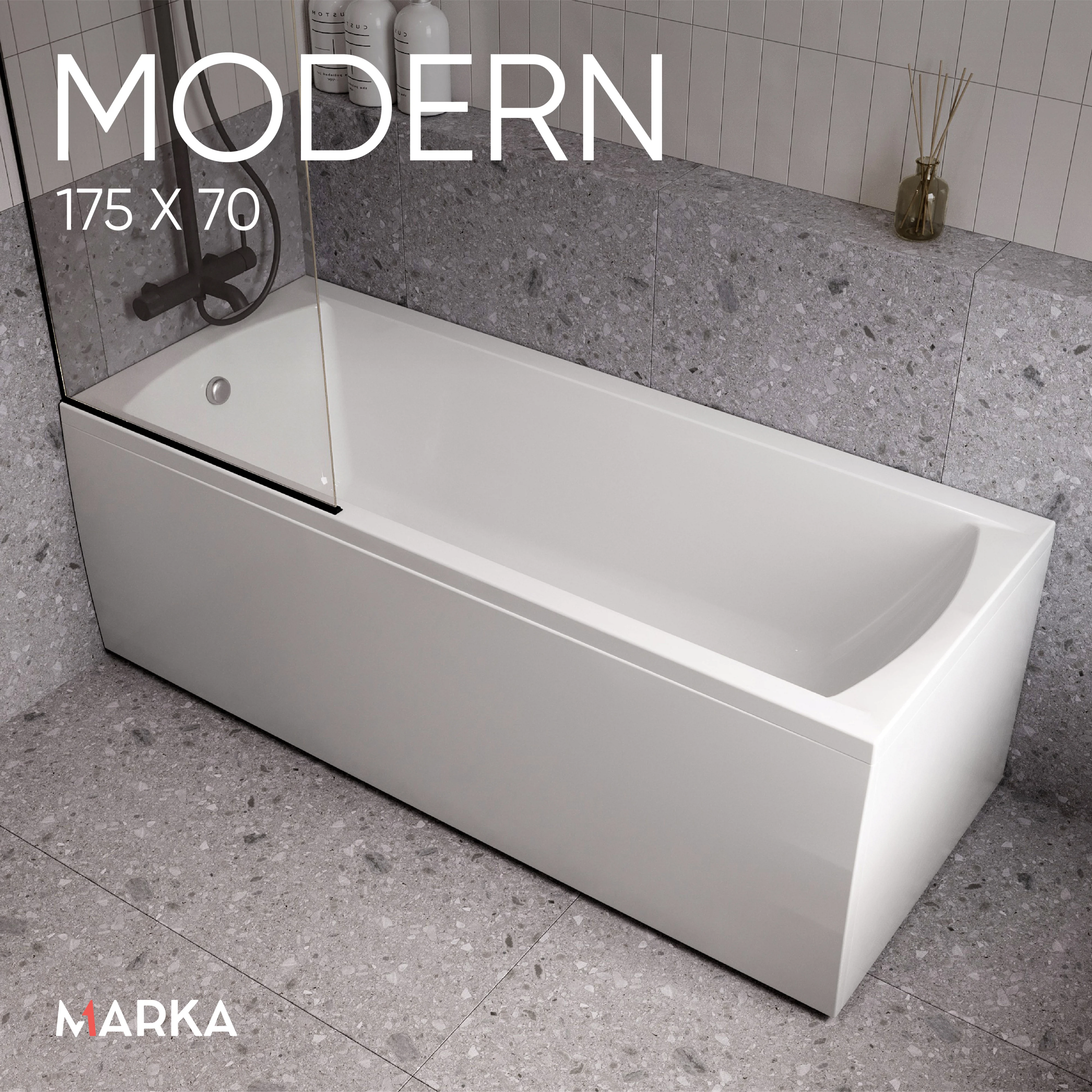 Изображение товара Ванна акриловая прямоугольная Marka One MODERN 175 * 70