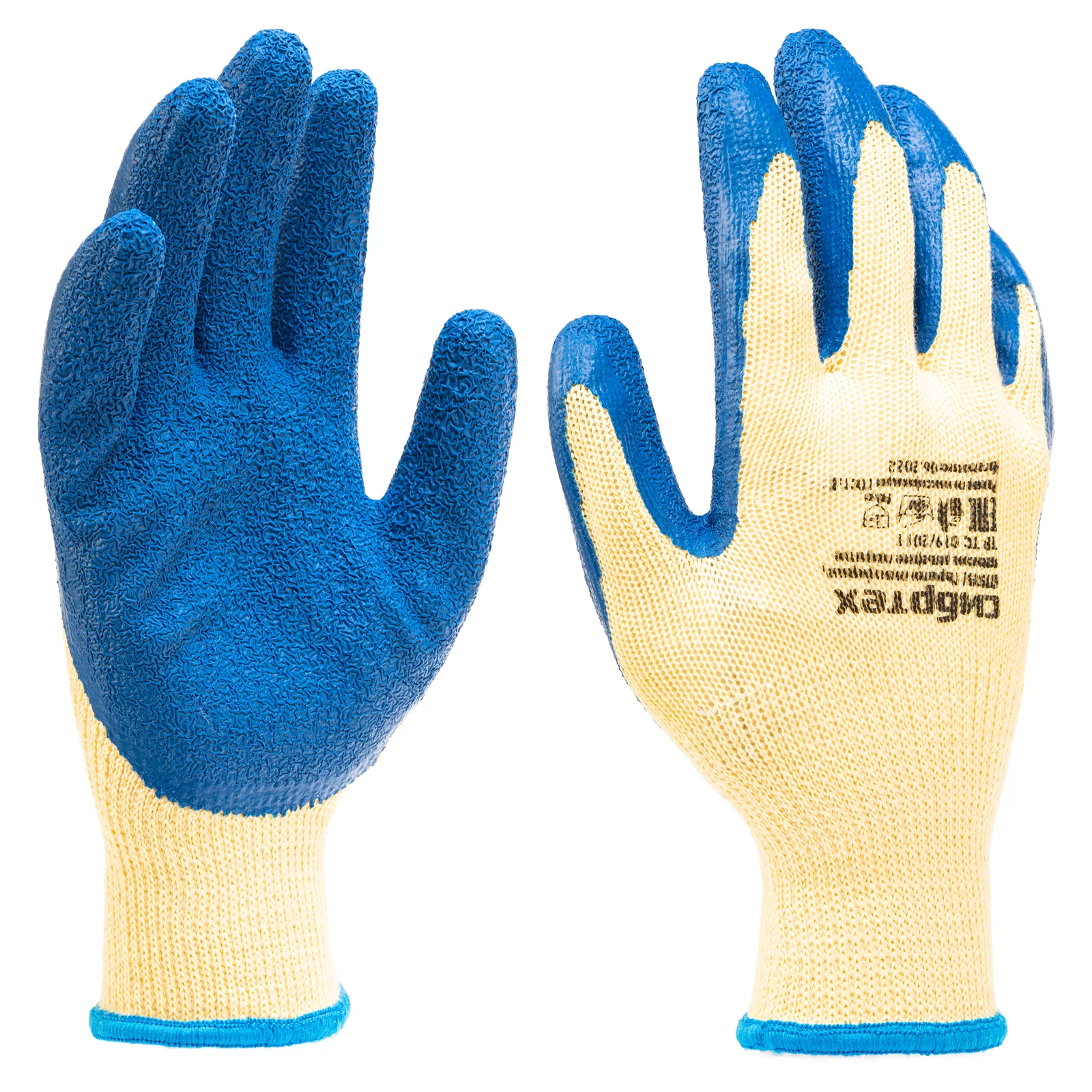 Изображение товара Перчатки трикотажные полиэфирные с латексным покрытием, размеры L