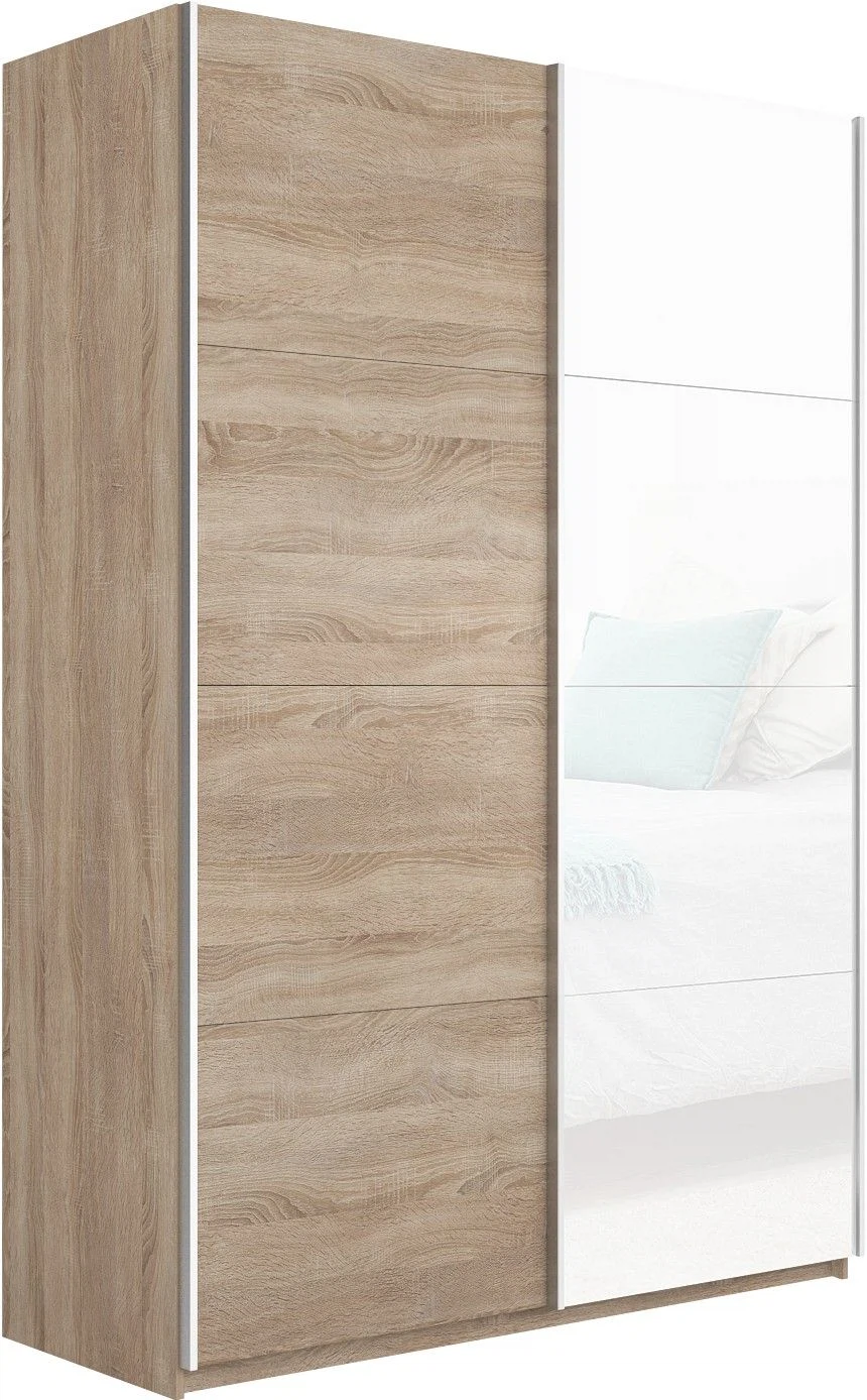 Изображение товара Шкаф-купе Прайм 2-х дверный ДСП/Стекло белое 140х57х230 Сонома(арт.: 1PDS_140_S)