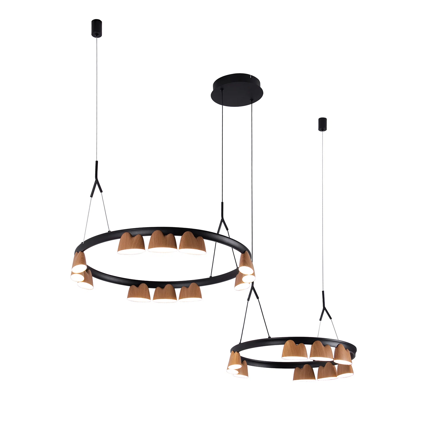 Изображение товара Подвесная люстра Favourite Interline 95Вт с светодиодами черная