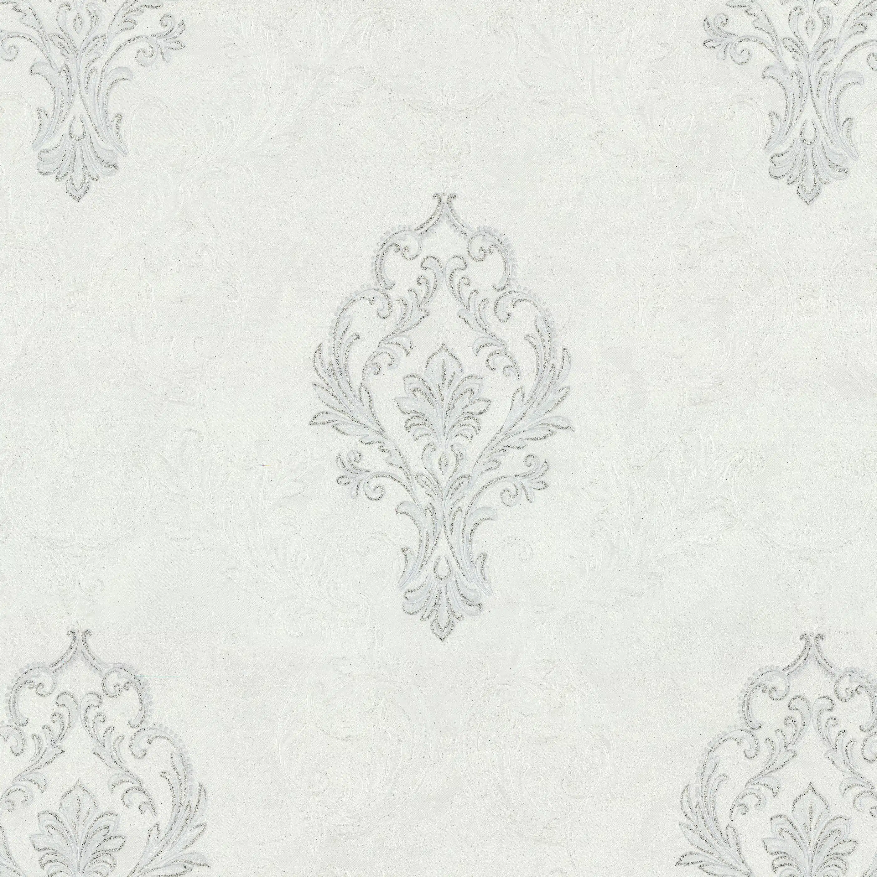 Изображение товара Обои флизелиновые Saphire Euro Decor белые 1,06x10,05м винил тиснение