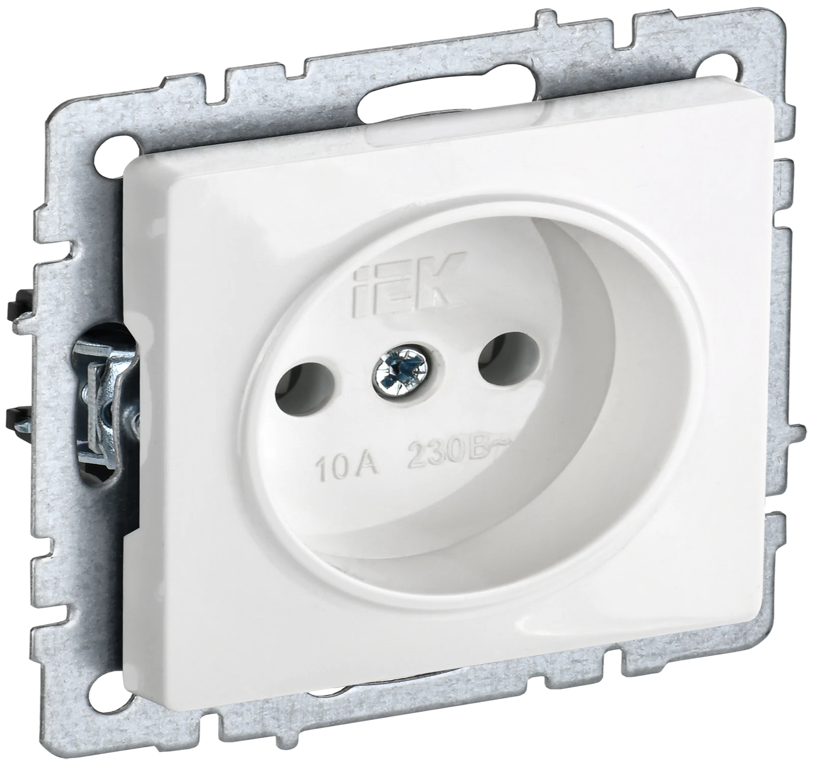 Изображение товара Розетка IEK BRITE BASE без защиты штор белая 10А