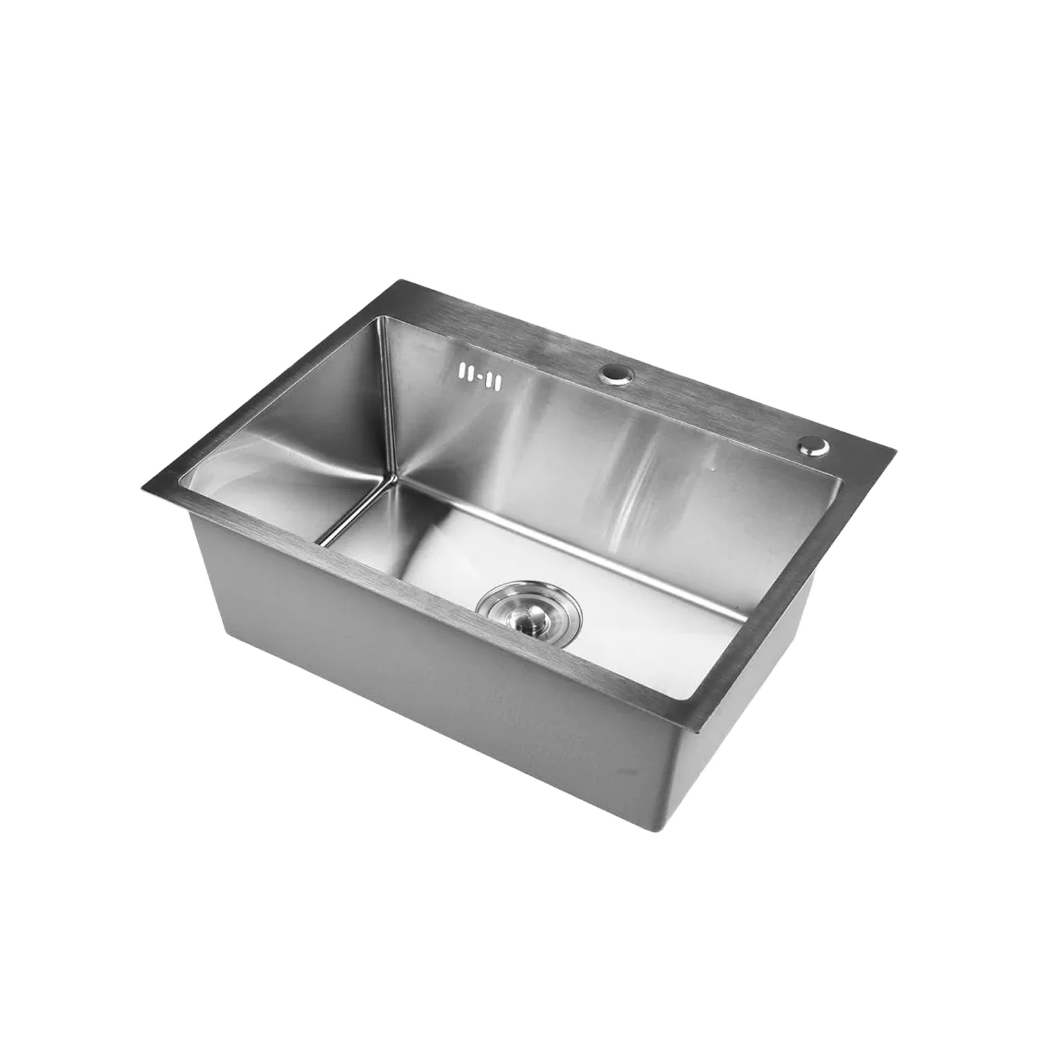 Изображение товара Мойка для кухни из нержавеющей стали 60х50 с сифоном и ведерком Врезная