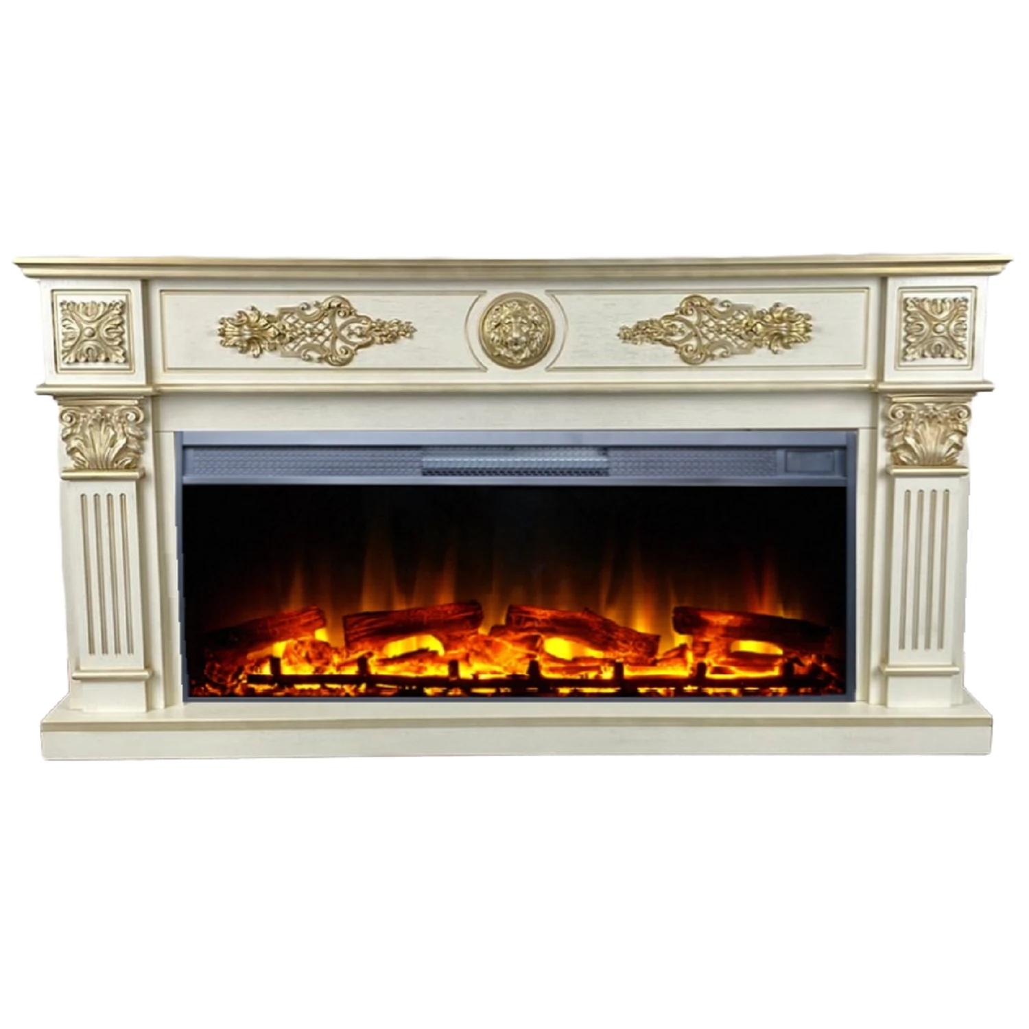 Изображение товара Каминокомплект: Леонардо (Foton42) с Foton42 бежевый золотой патиной