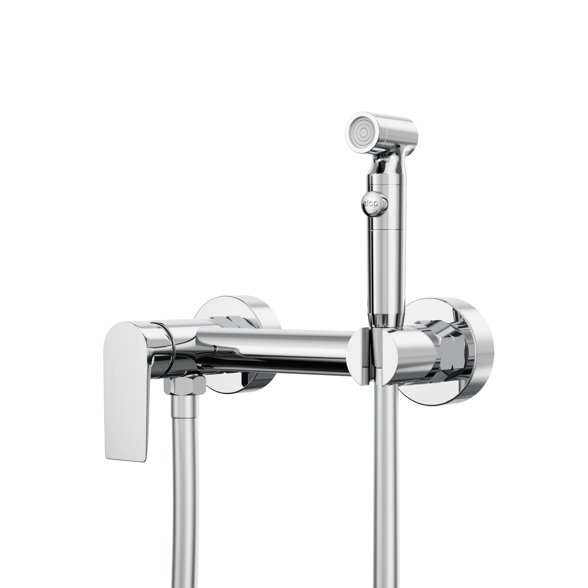 Изображение товара Смеситель для биде TOKITO с гигиеническим душем FURO рычажный хром латунь