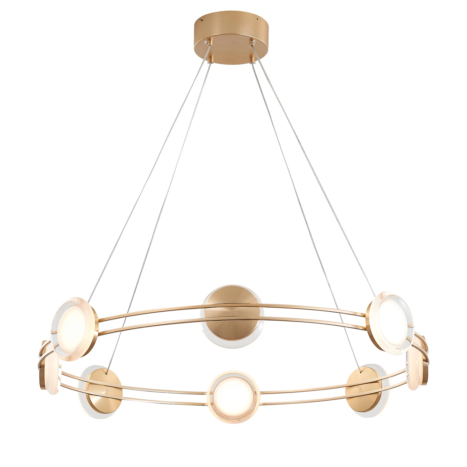 Изображение товара Подвесная люстра Favourite с акриловыми плафонами и LED 4W, золото, IP20