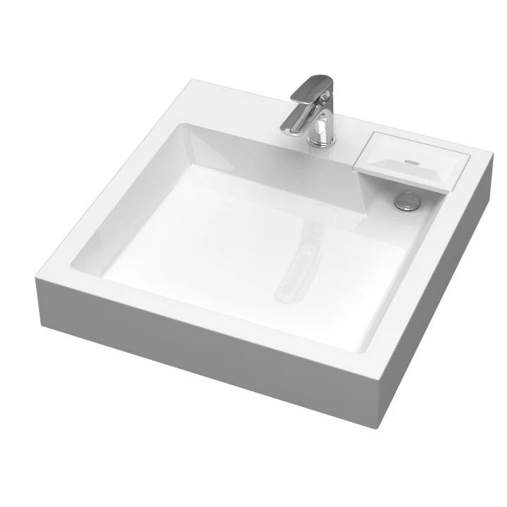 Изображение товара Раковина над стиральной машиной Uperwood Vission 60x60x11 см, белая глянцевая