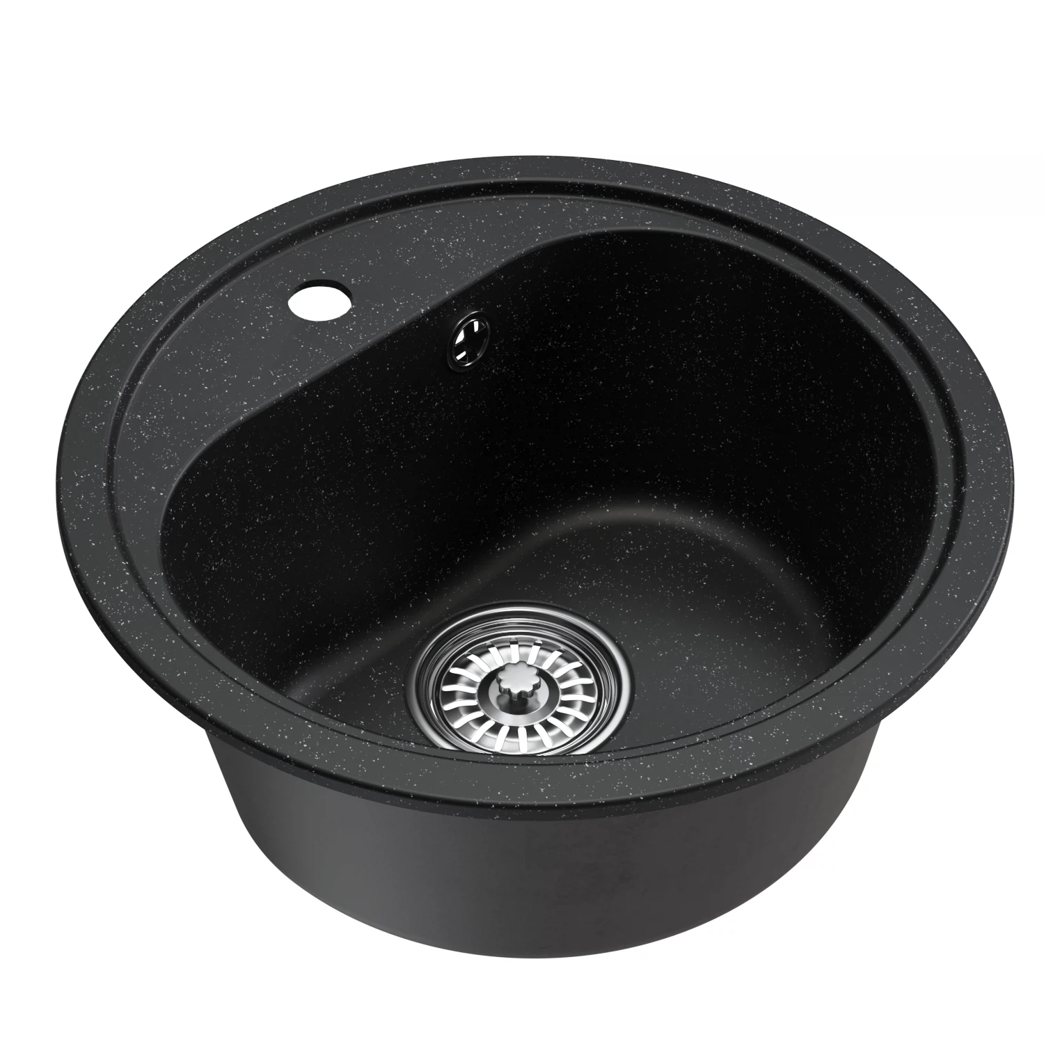 Изображение товара Мойкa ML-GM10 круглая, черная (308), 440мм (глуб. чаши 180) NEW