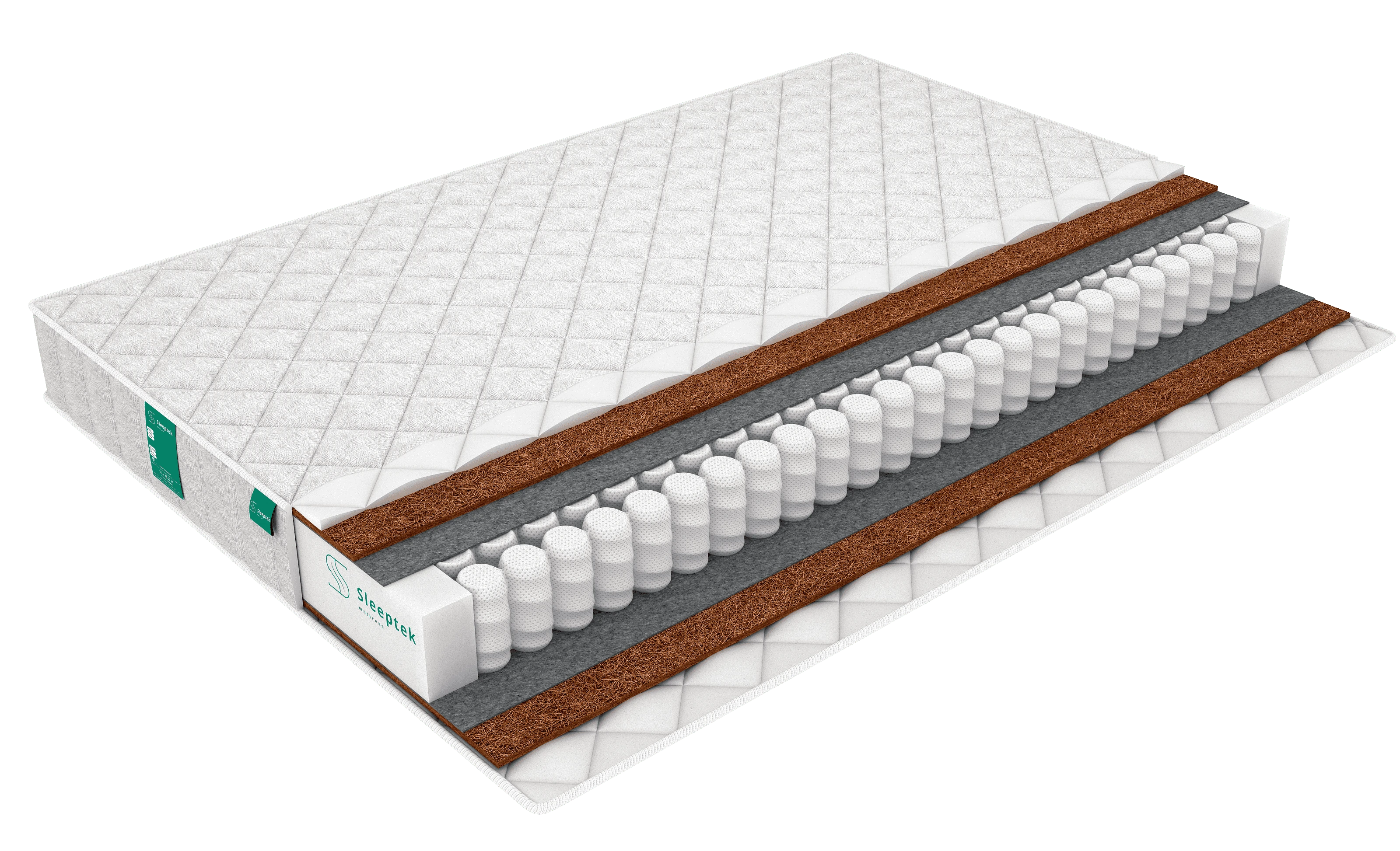 Изображение товара Матрас Sleeptek Simple Hard 140x200 см с кокосовым наполнителем и пружинами