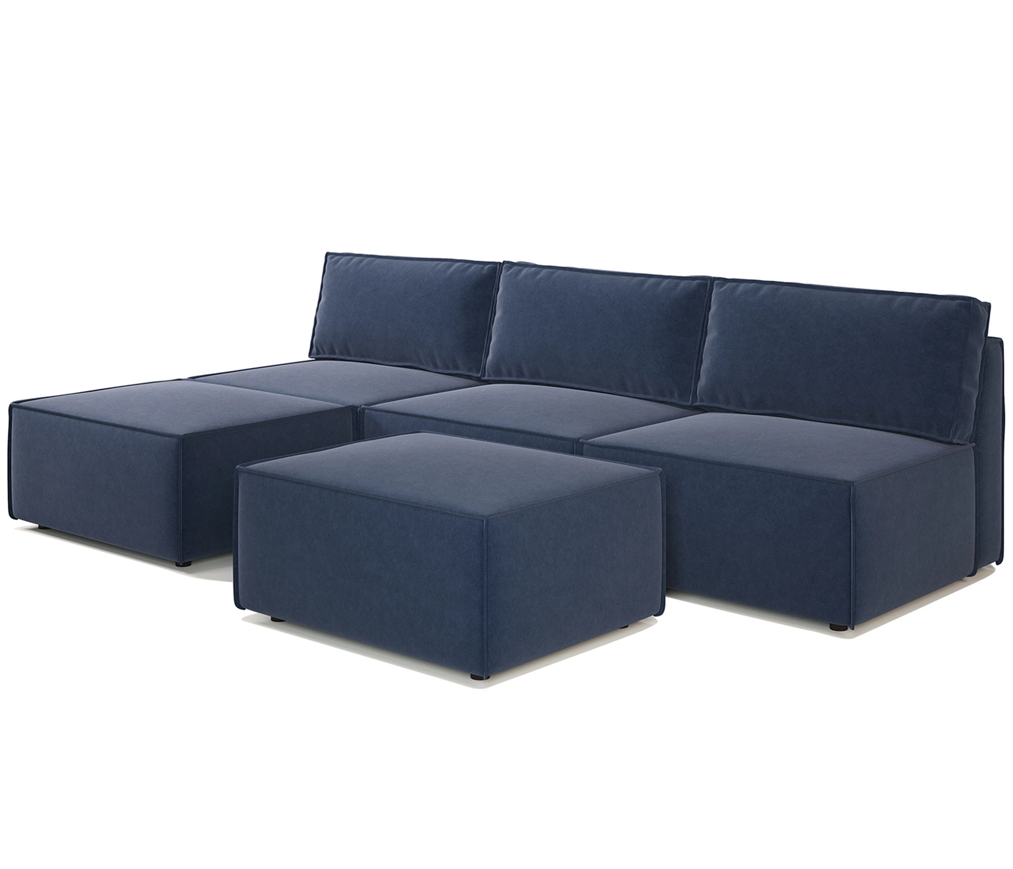Изображение товара Угловой диван модульный Гамма 25 285х170х70 см, левый велюр Ультра миднайт Изображение товара Угловой диван модульный Гамма 25 285х170х70 см, левый велюр Ультра миднайт