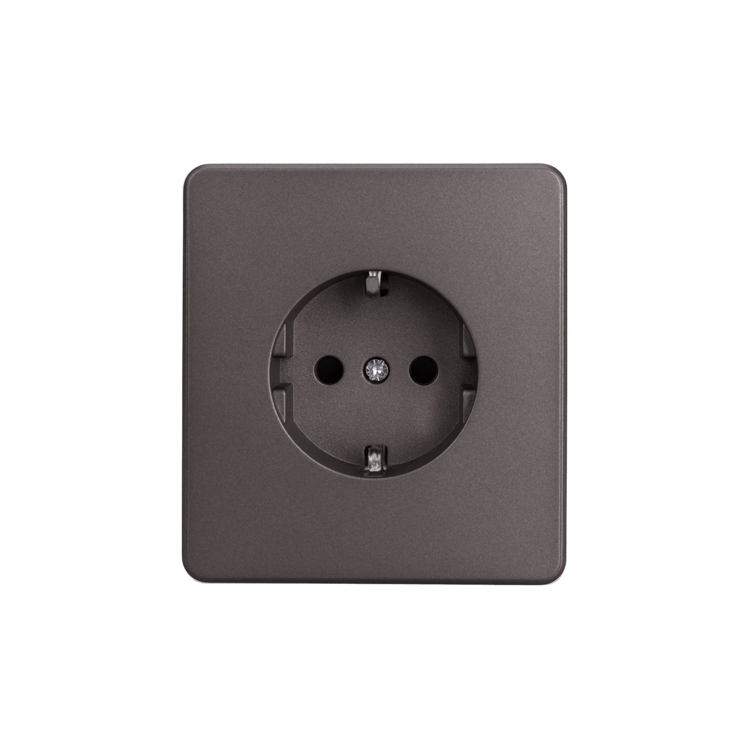 Изображение товара Kranz Round Розетка 1-ая с защ. шторками серый скрытая установка 16A