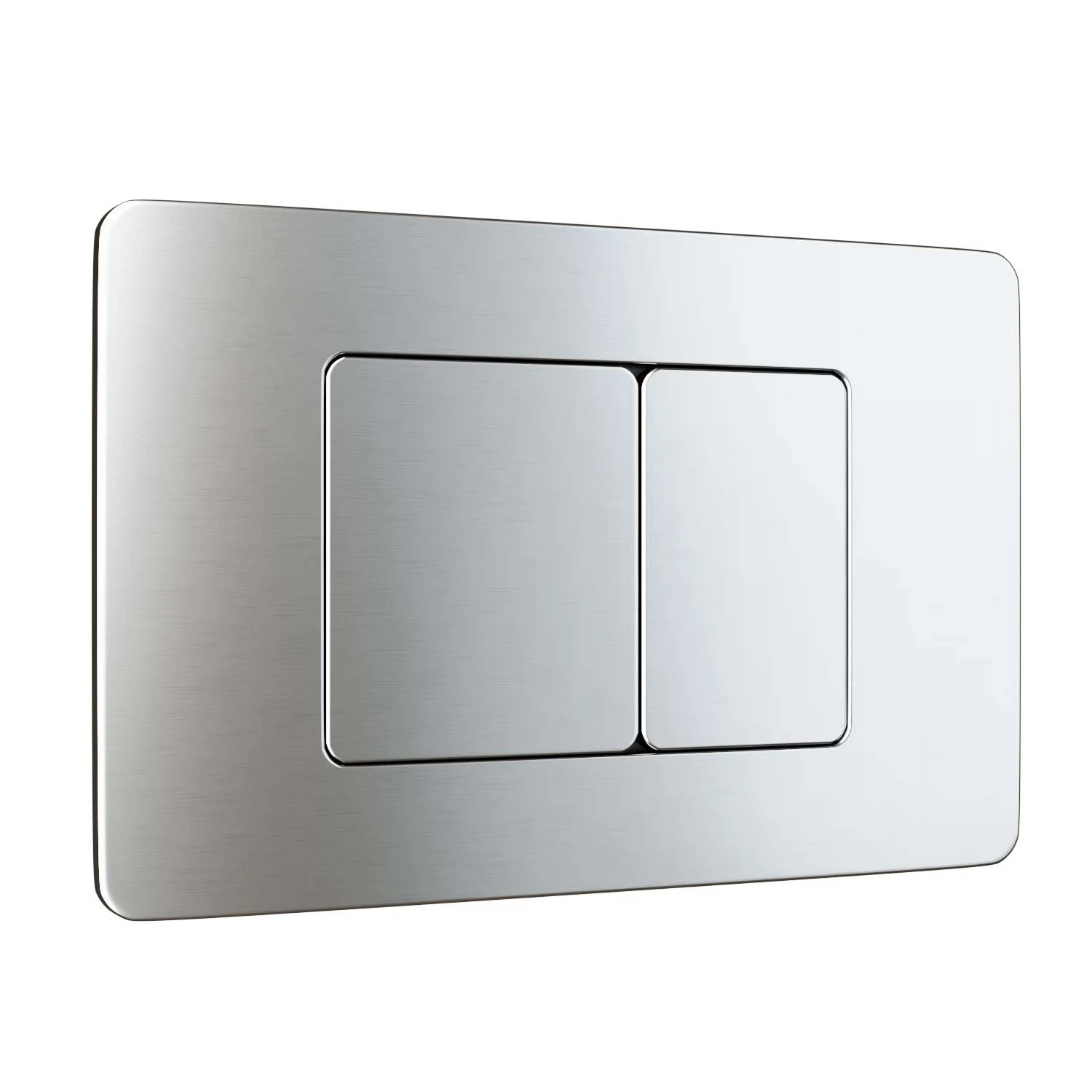 Изображение товара Кнопка смыва WAVE SS04 универсальная САТИН, прямоугольная, НЕРЖ