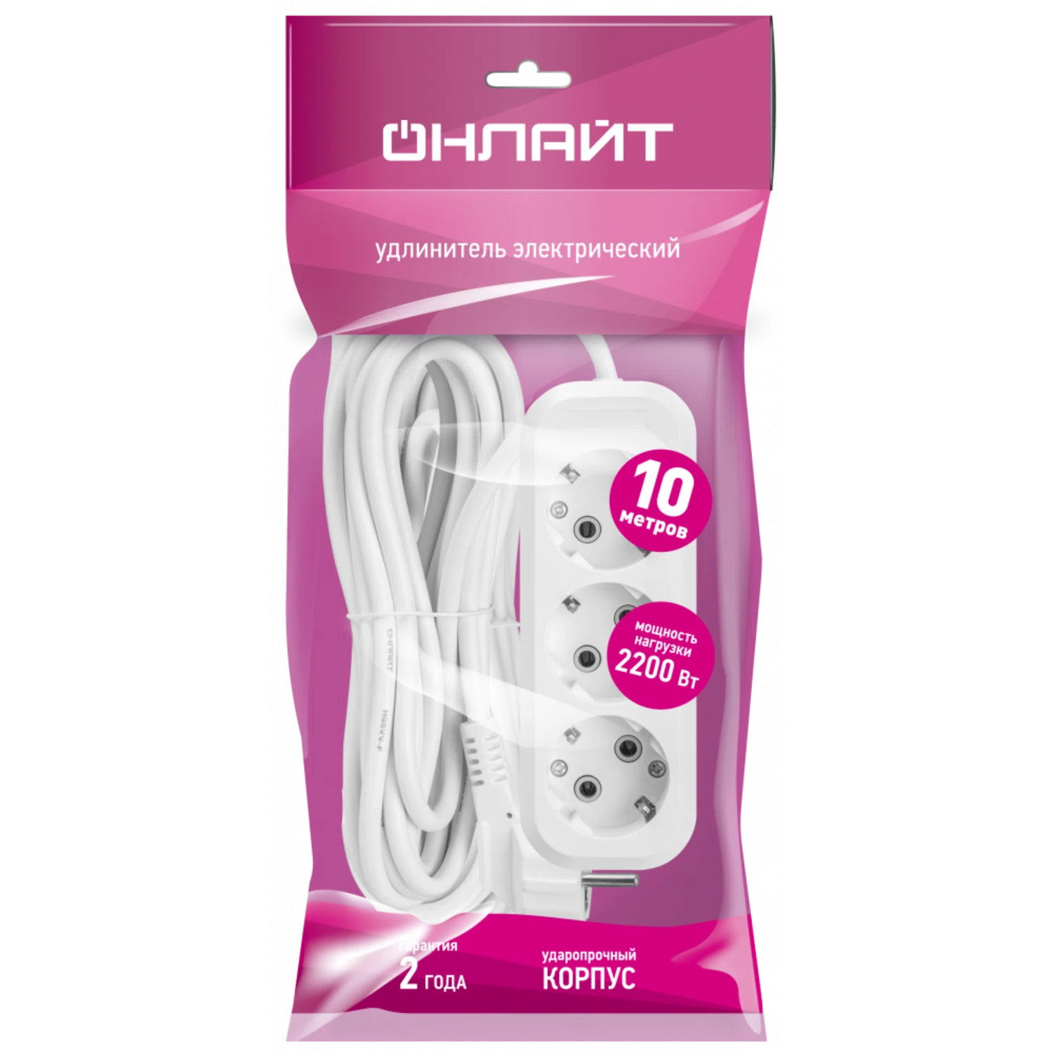 Изображение товара Удлинитель ОНЛАЙТ 90 795 OPE-S-03-1000-E-3x0.75